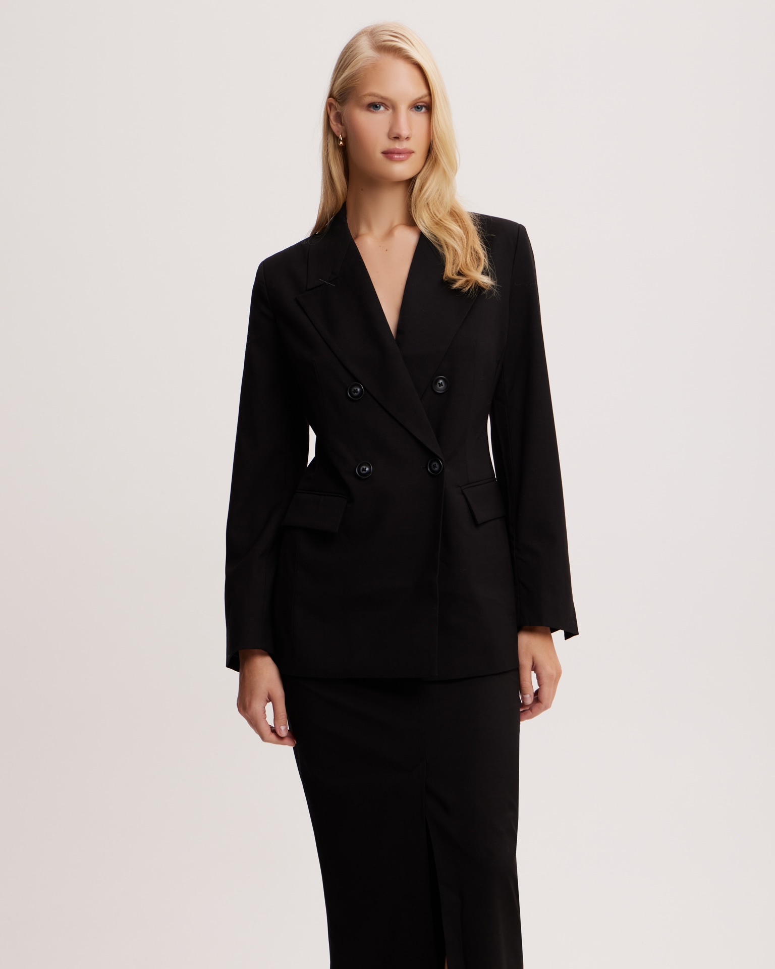 Double-breasted tailored blazer