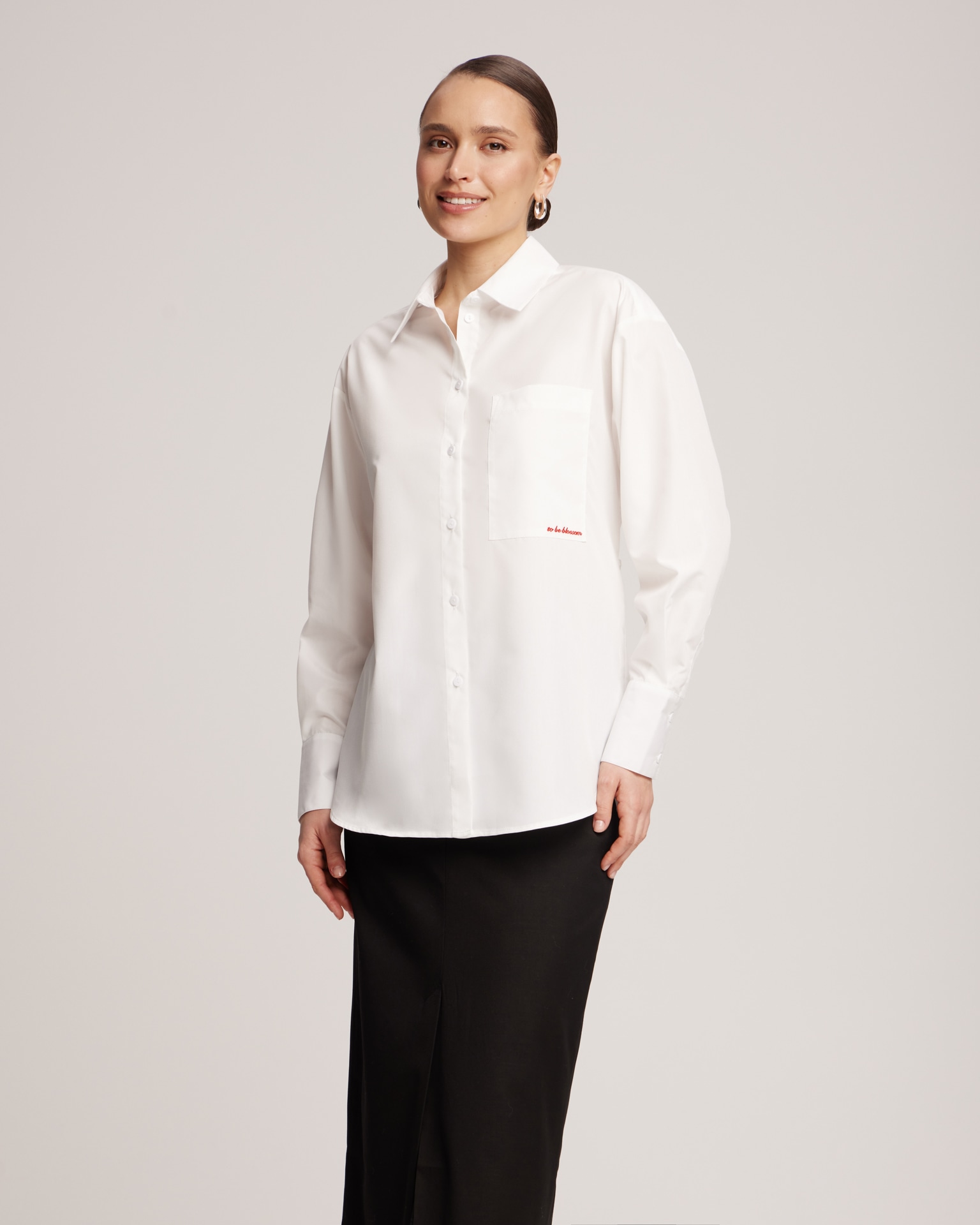 Shirt with brand logo