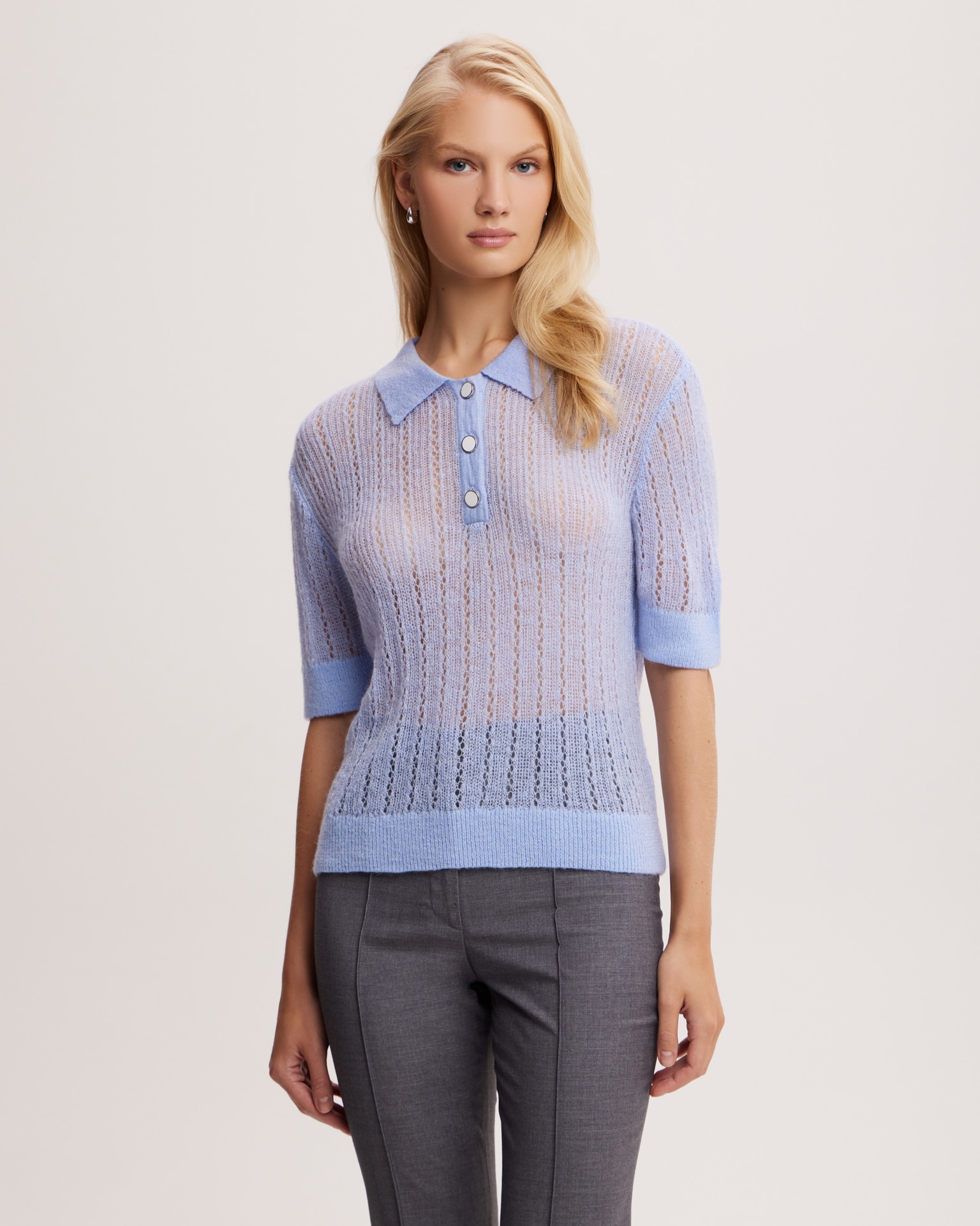 Knit polo jumper