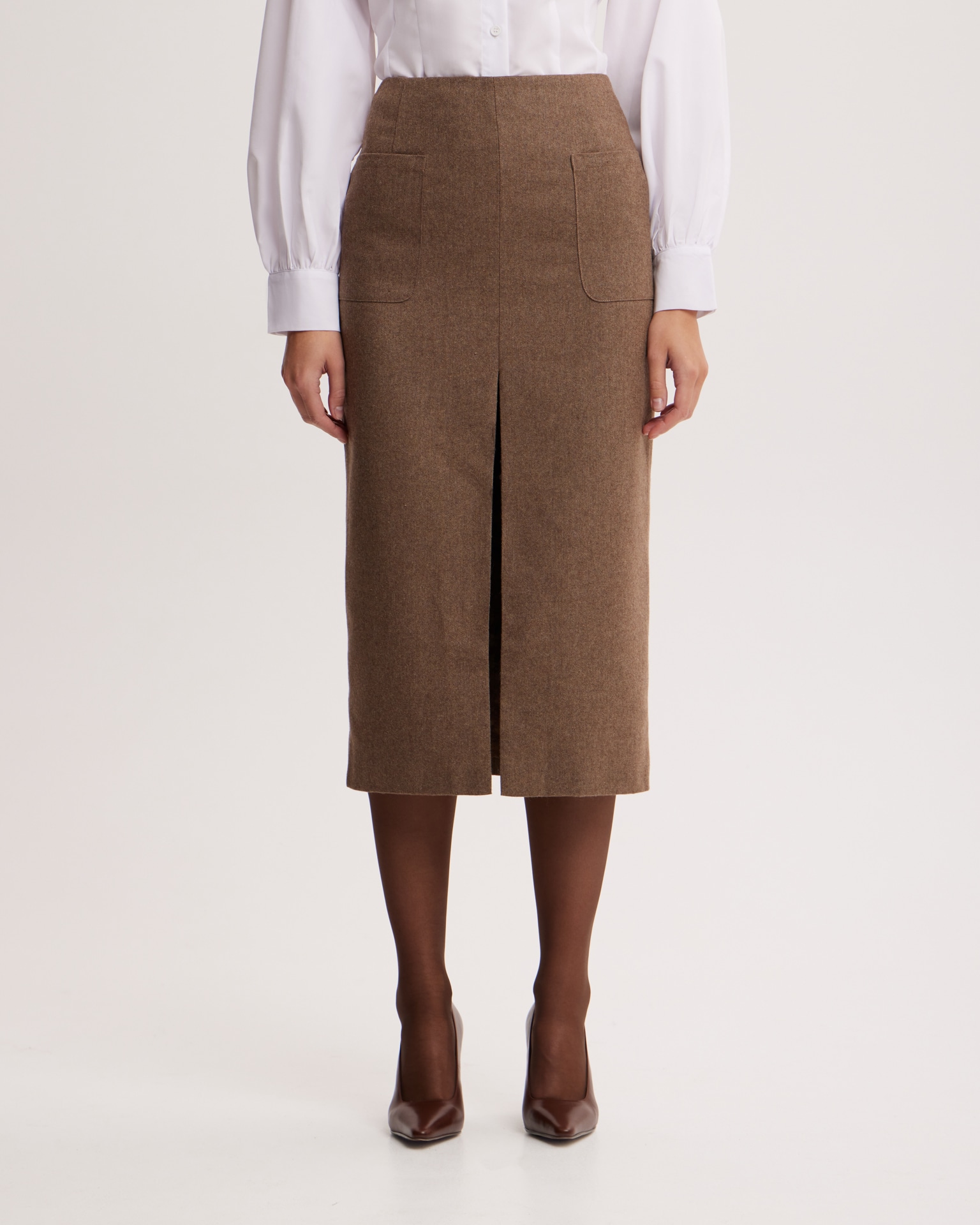 Skirt with Patch Pockets