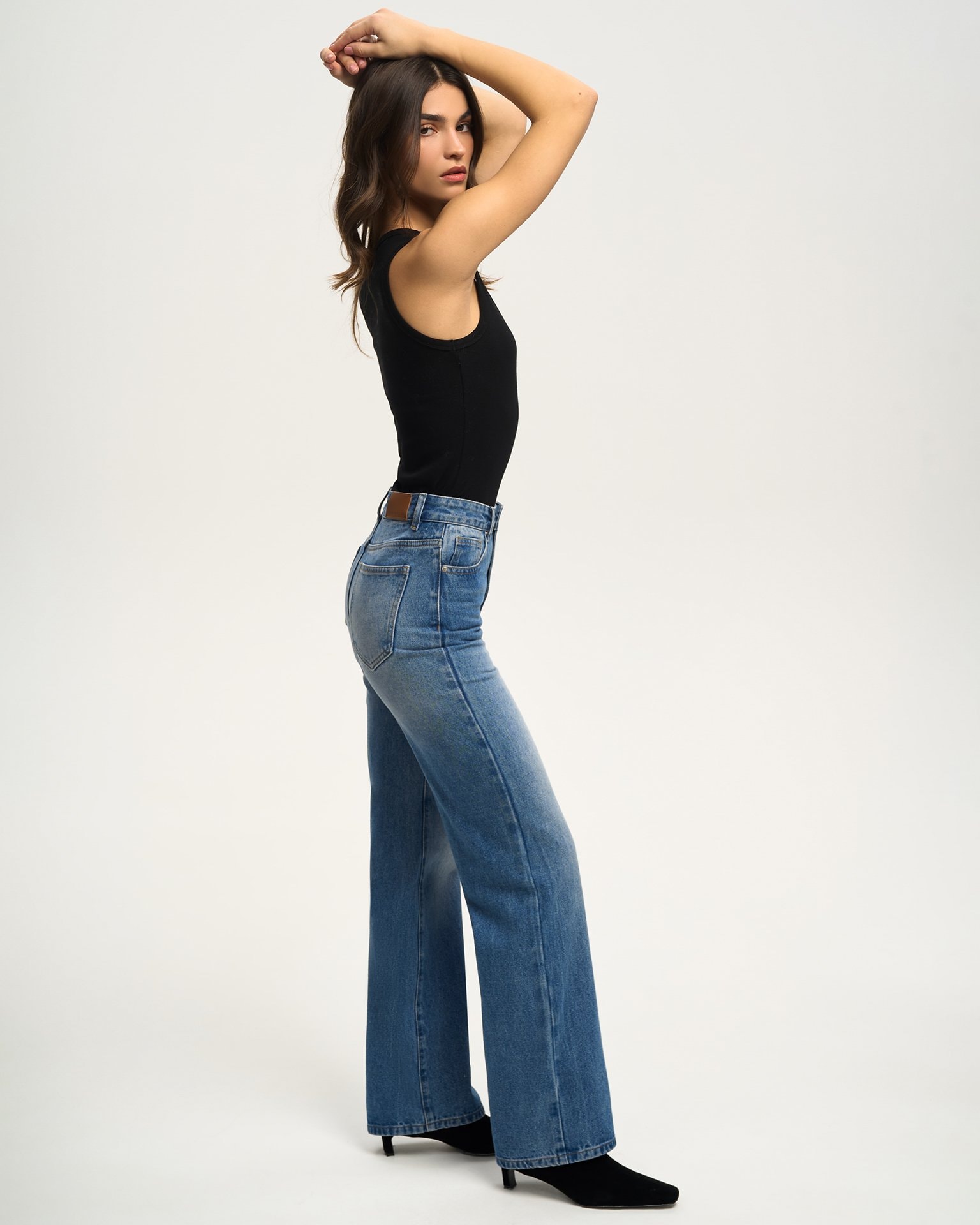 Straight-leg jeans in light blue, Blue