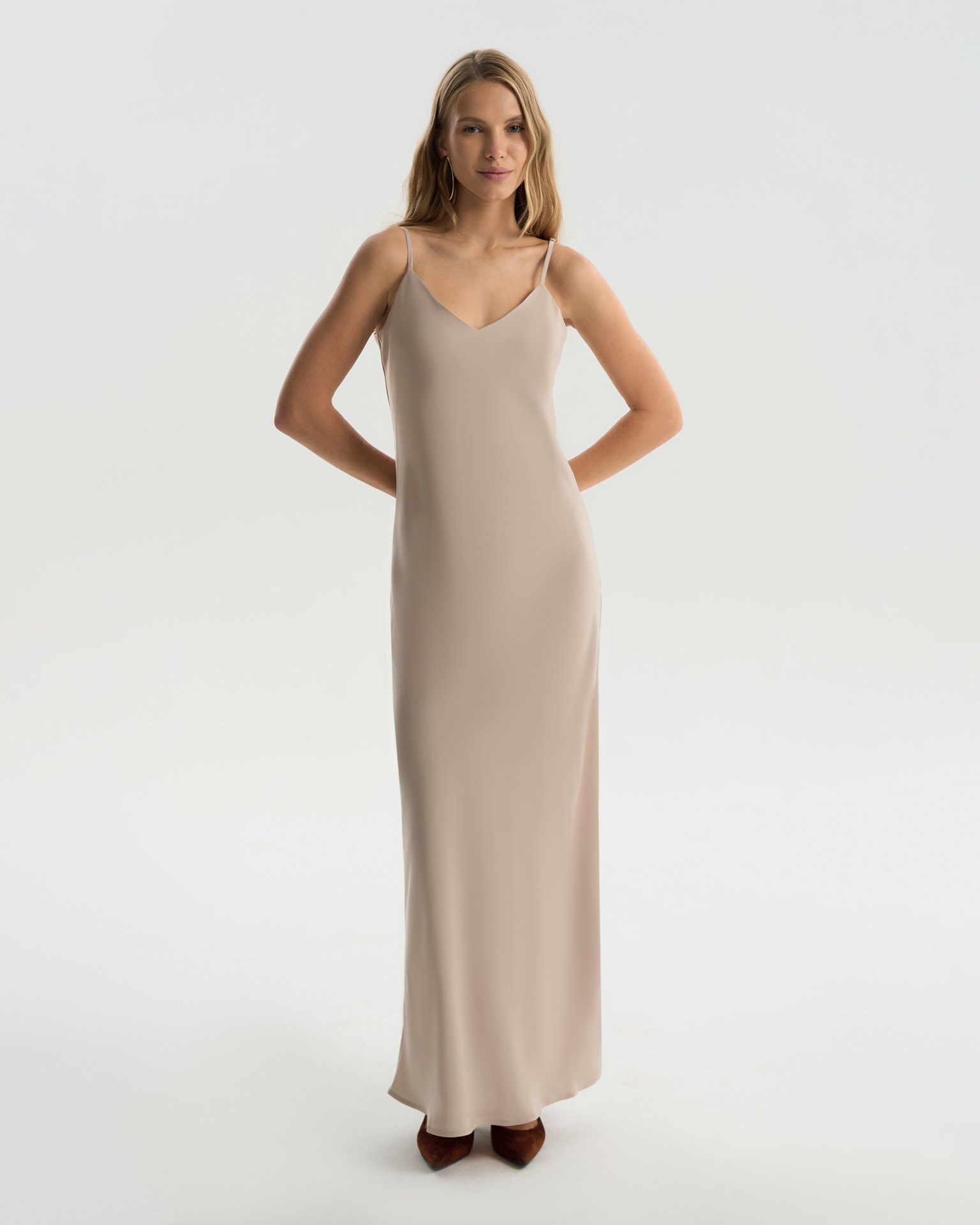 Slip dress, Beige — photo 2