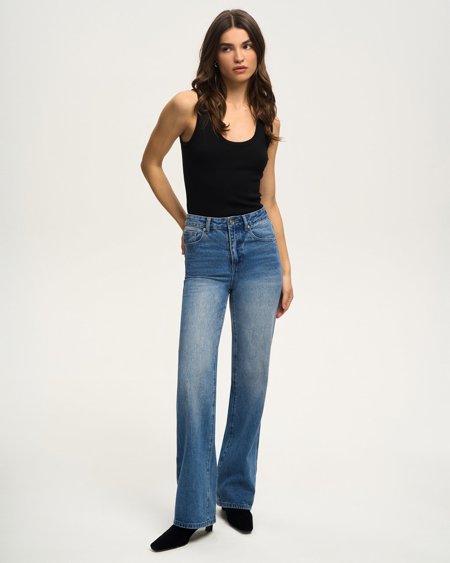 Straight-leg jeans in light blue, Blue — photo 2