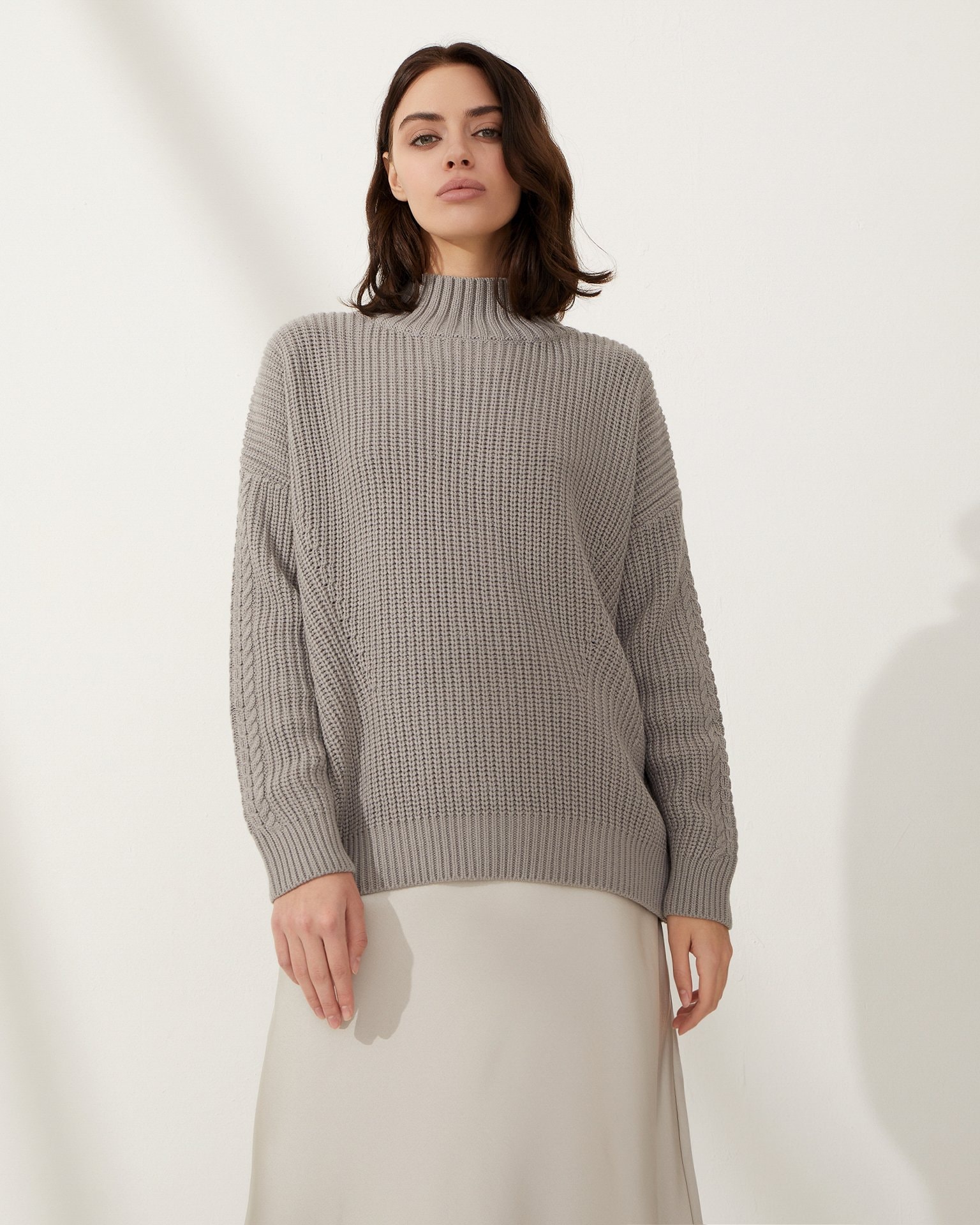 Chunky knit sweater, Grey — photo 4