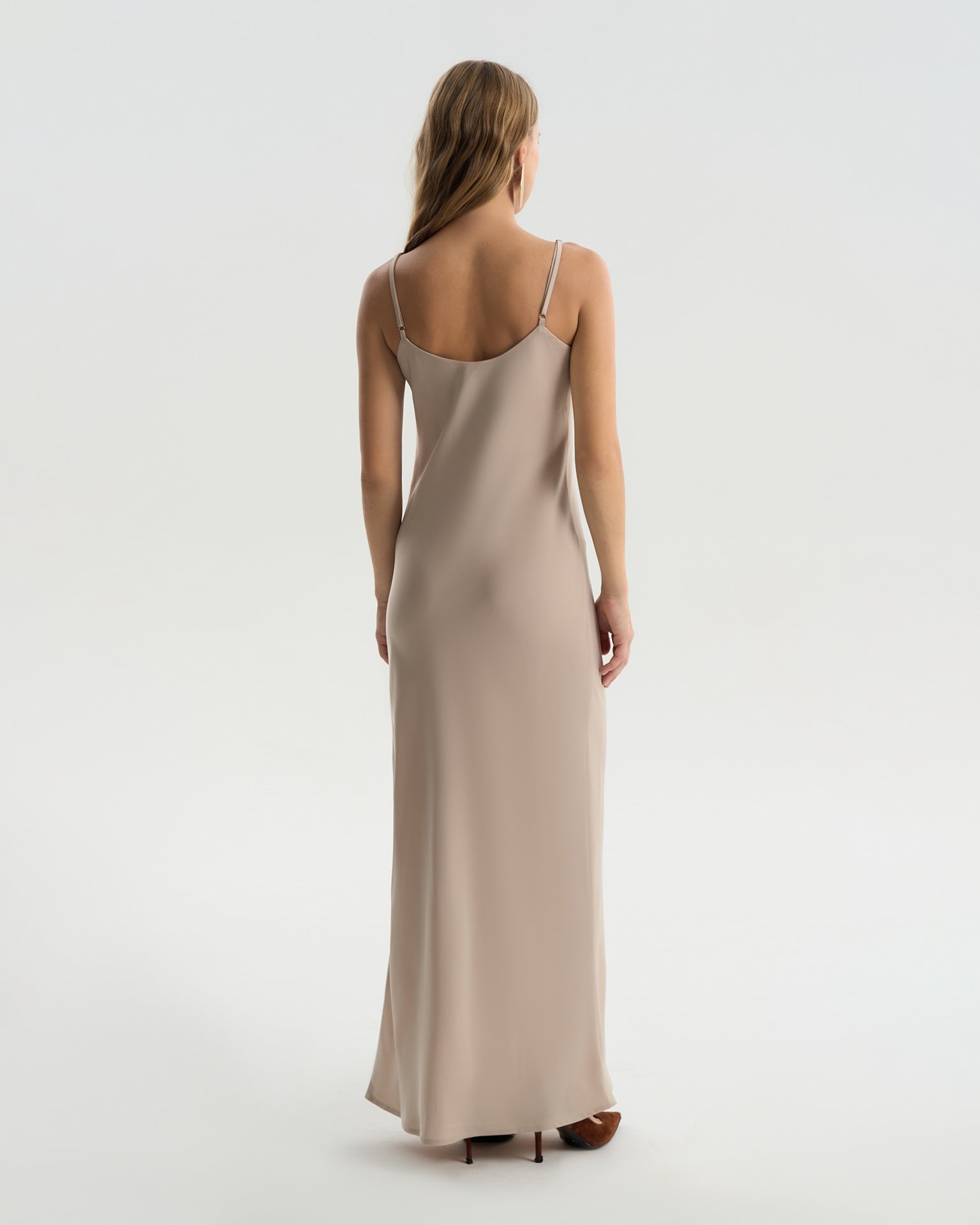 Slip dress, Beige — photo 4