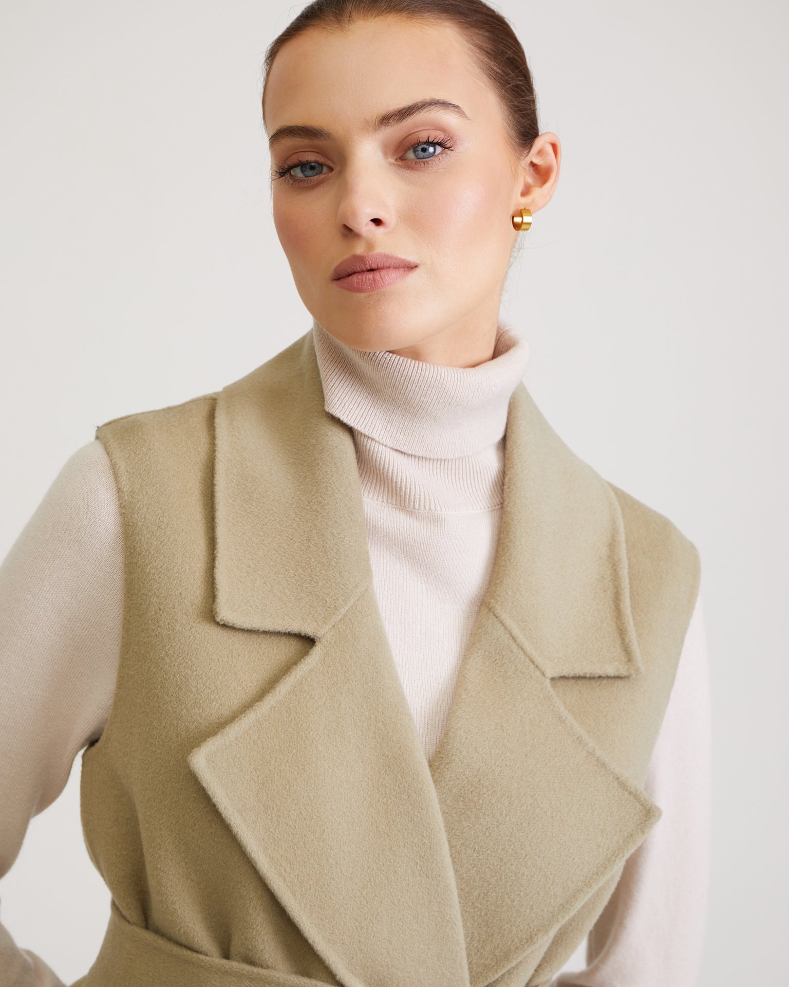 Waistcoat-Coat, Khaki — photo 5