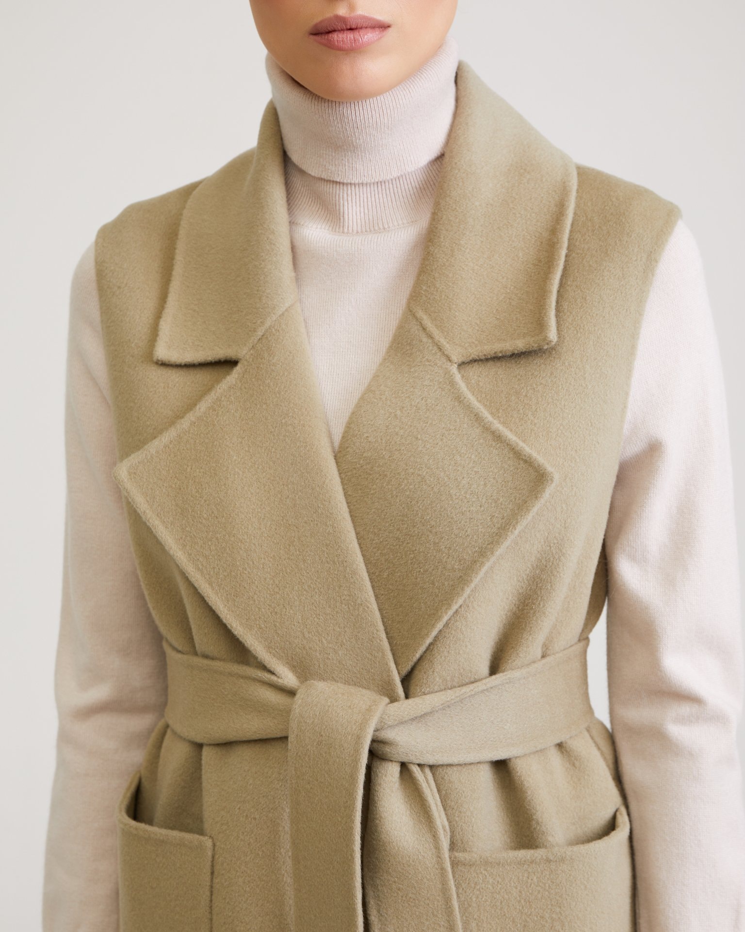 Waistcoat-Coat, Khaki — photo 6