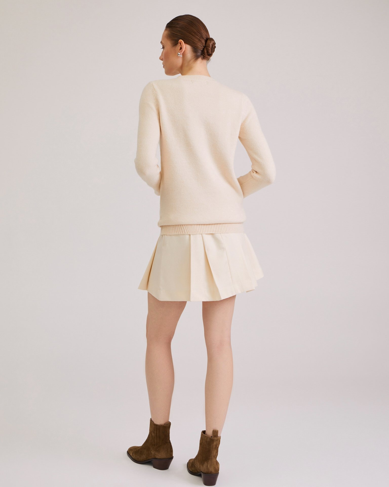 Straight-cut jumper, Beige — photo 3