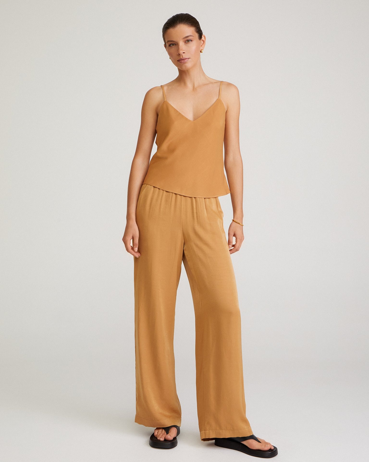 Palazzo Trousers, Tobacco — photo 3