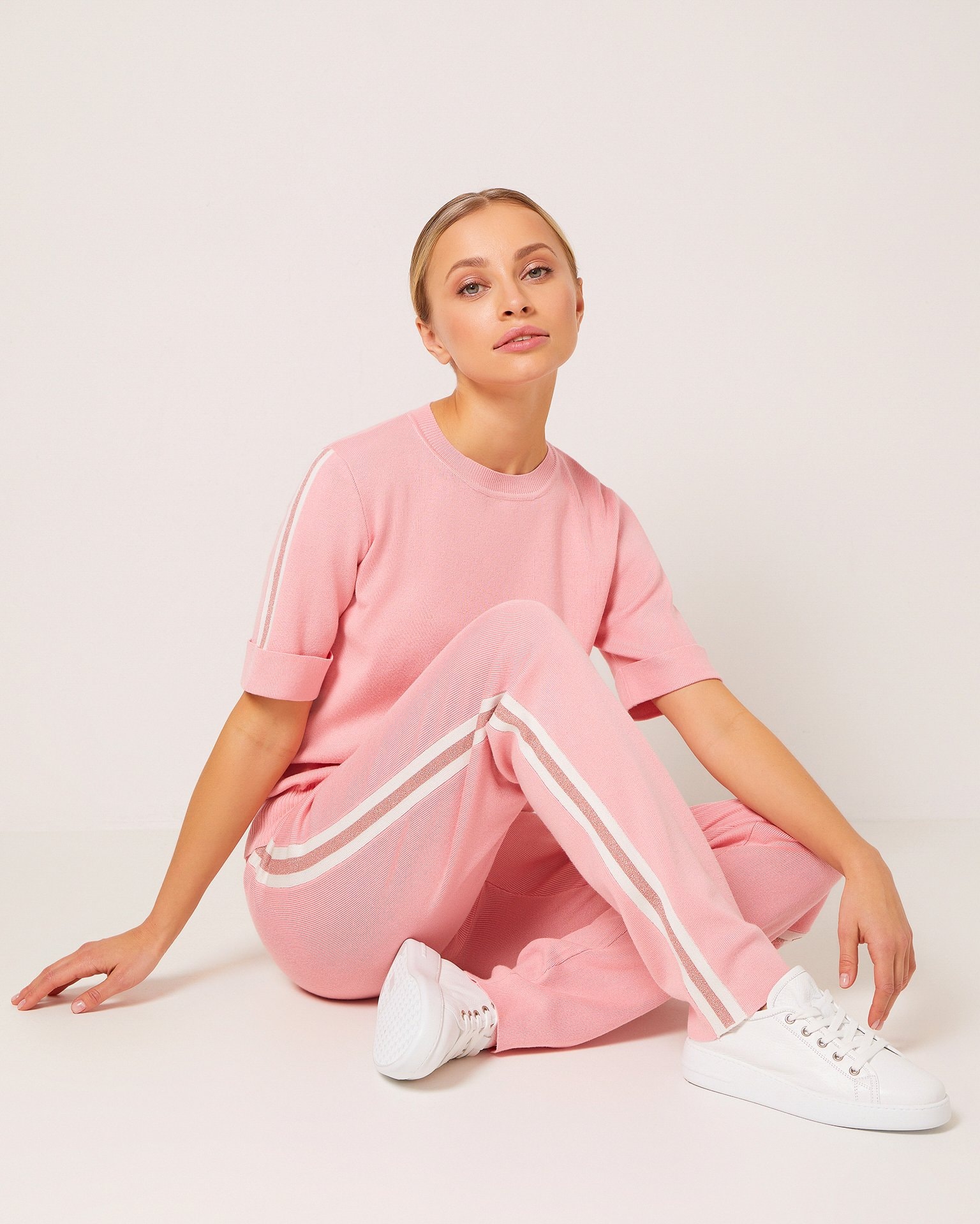 Suit with waistband fit, Pink
