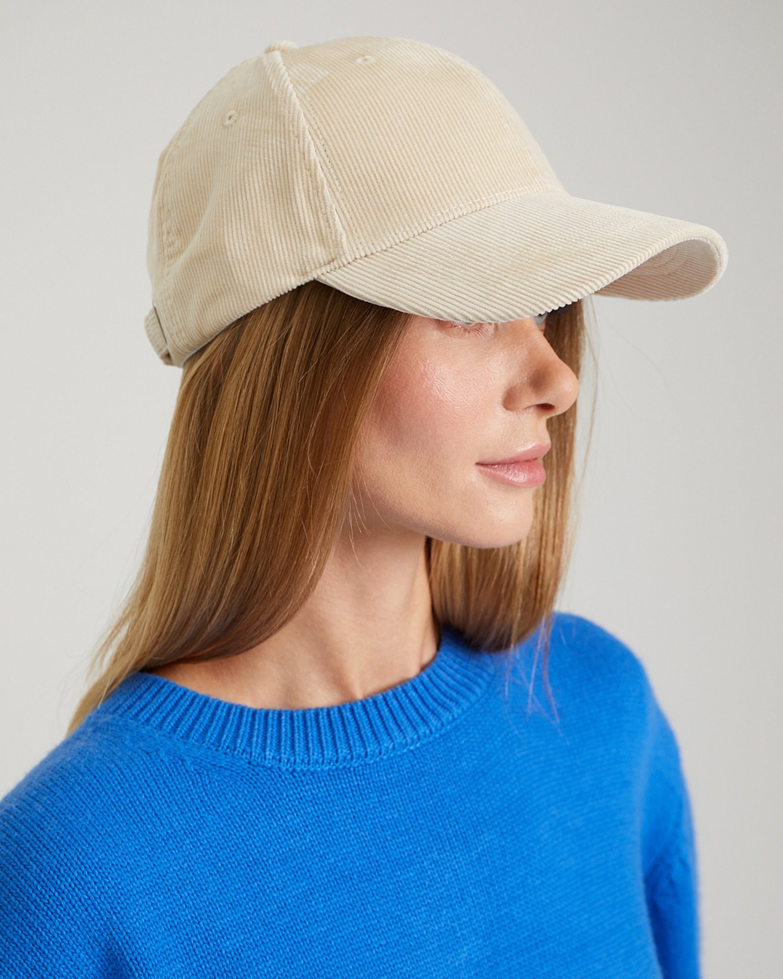 Corduroy baseball cap, Light Beige — photo 3