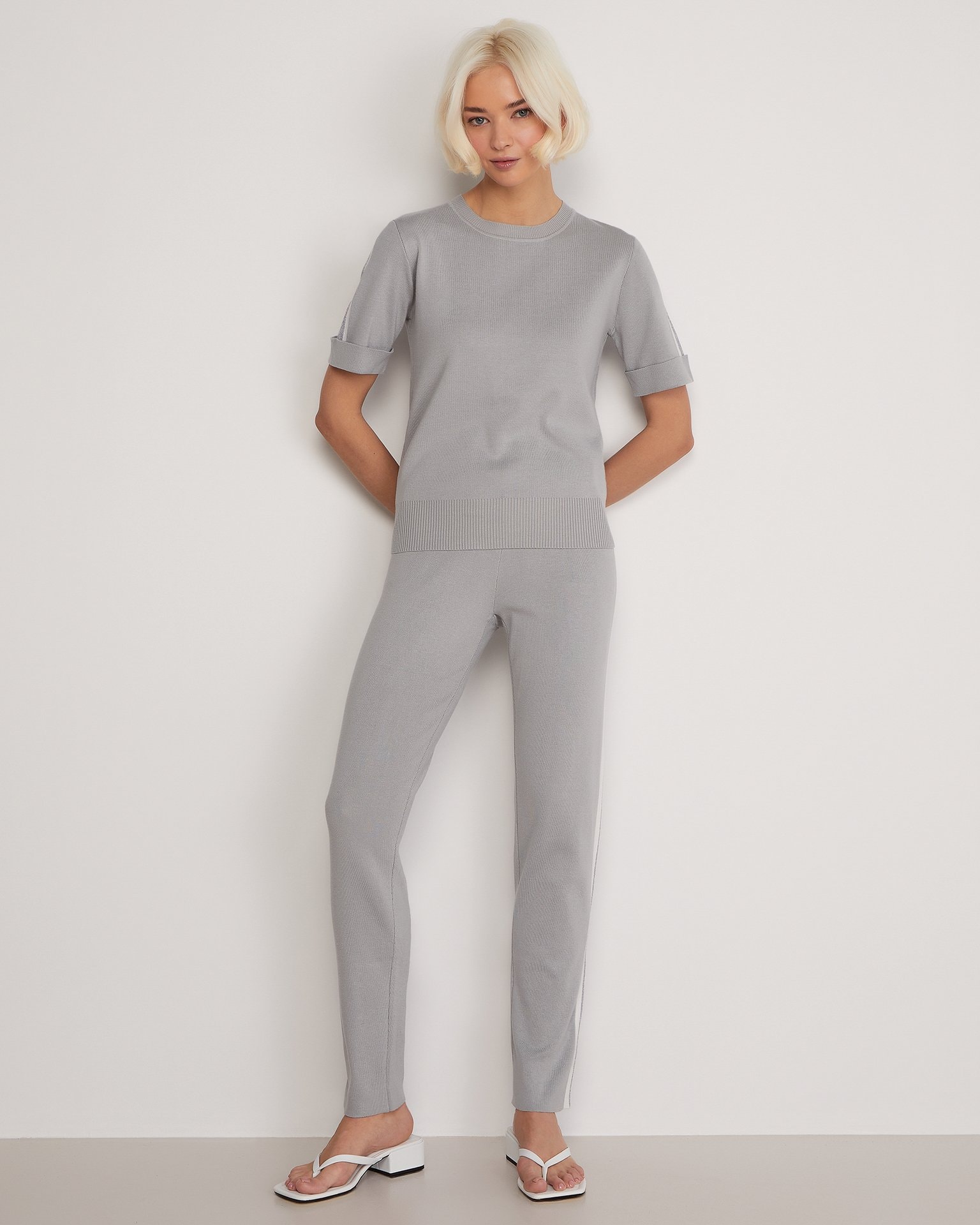 Suit with straight-leg trousers, Charcoal. — photo 2