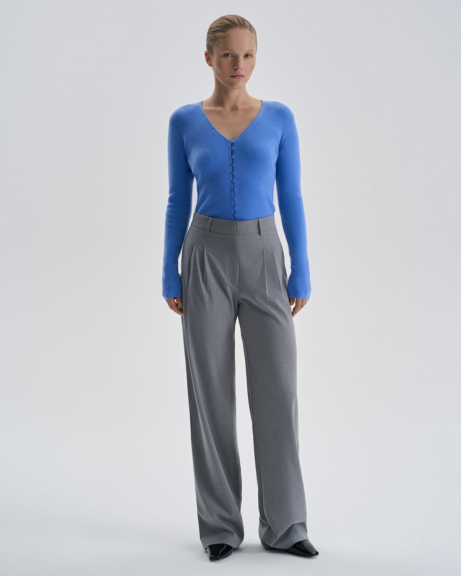 Pleated trousers, Grey — photo 2