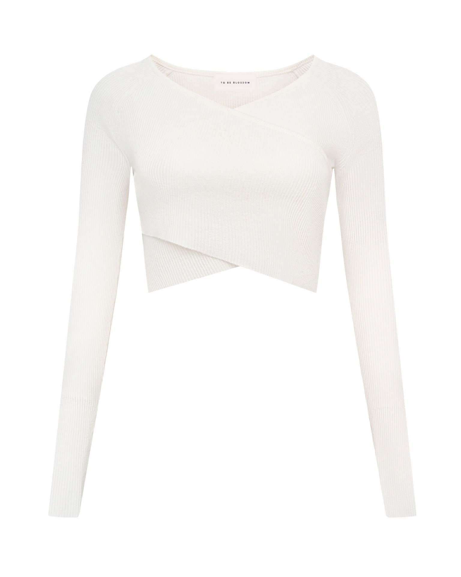 Cropped white top, White