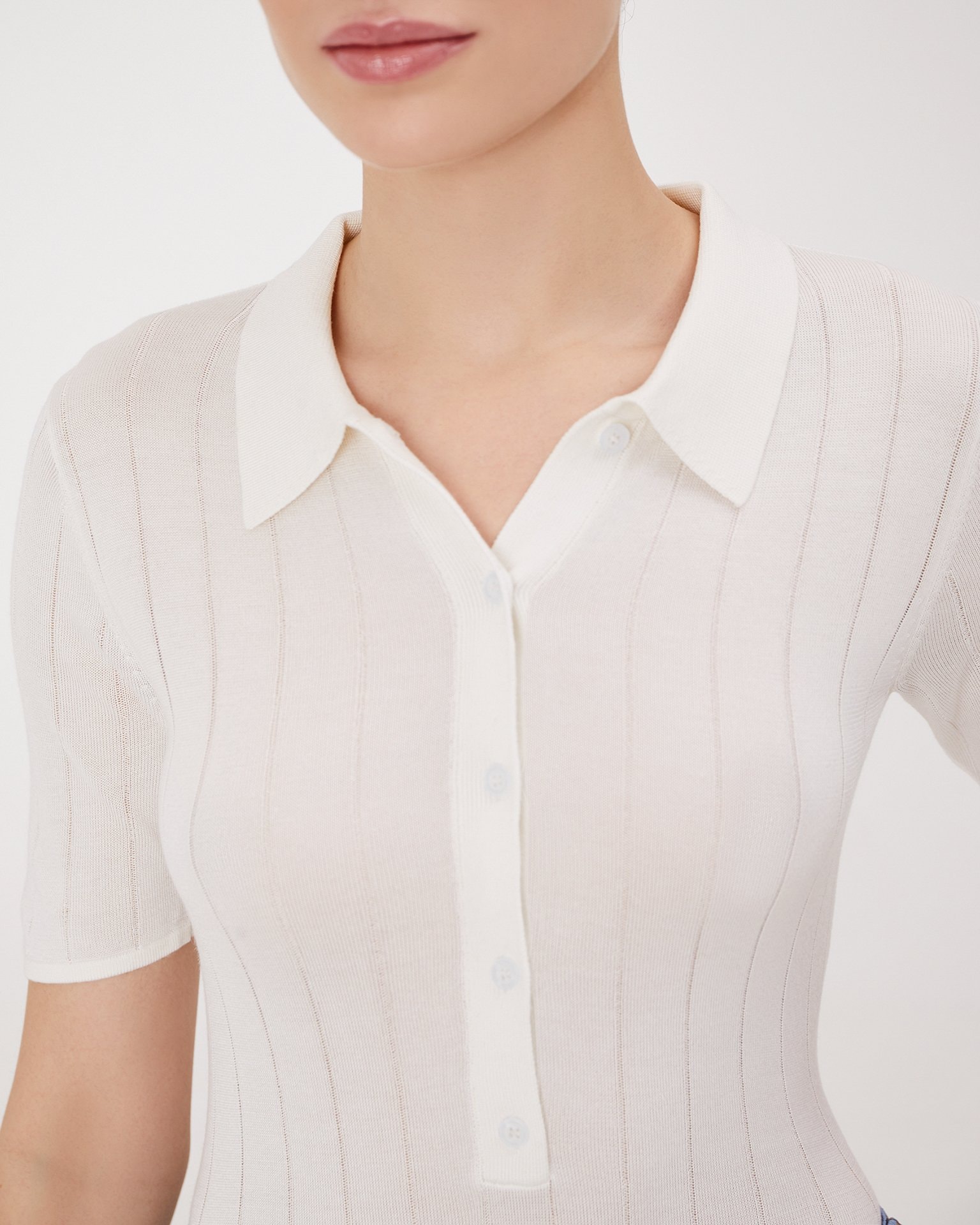 Polo jumper, White — photo 4