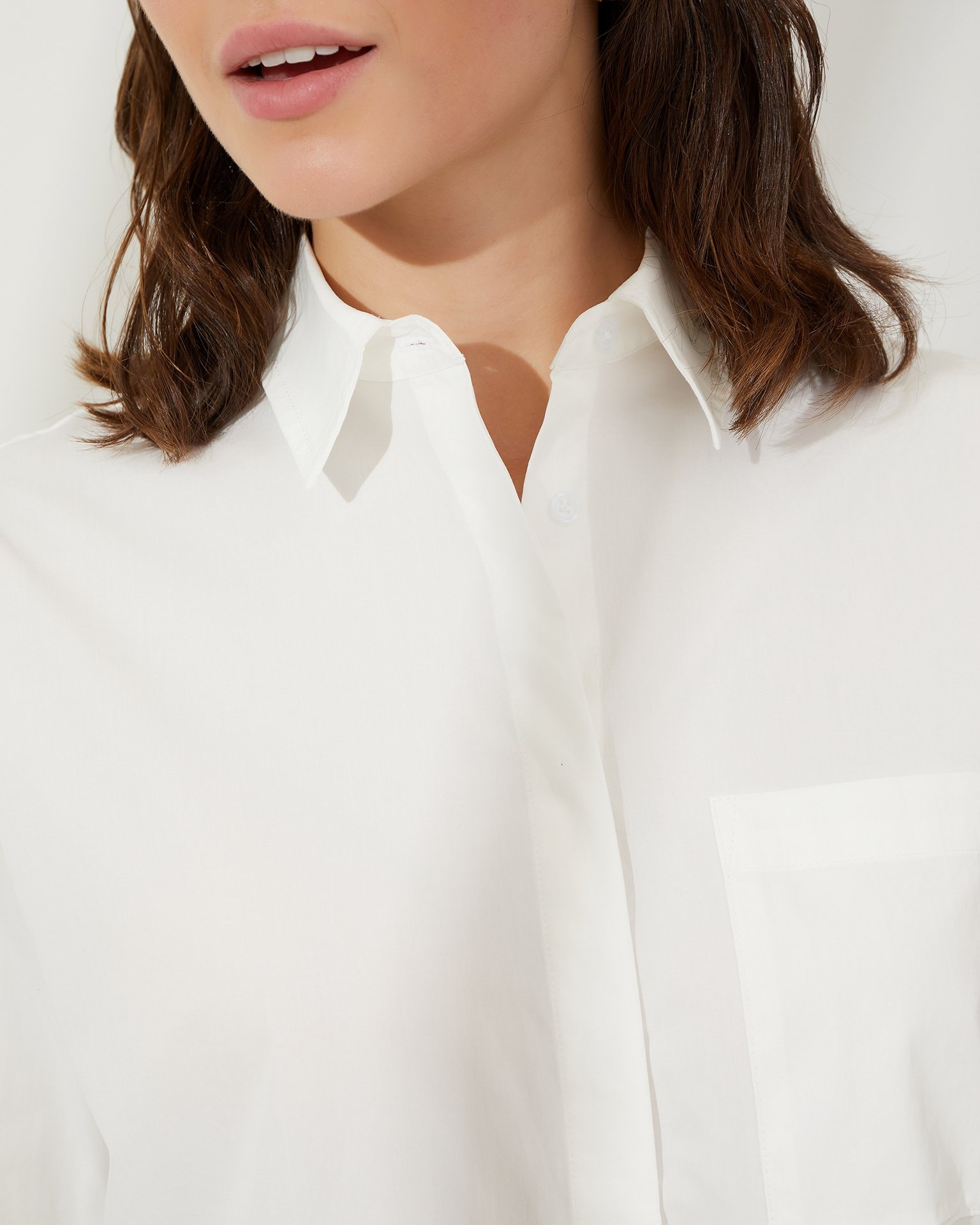 Classic cut shirt, White — photo 6
