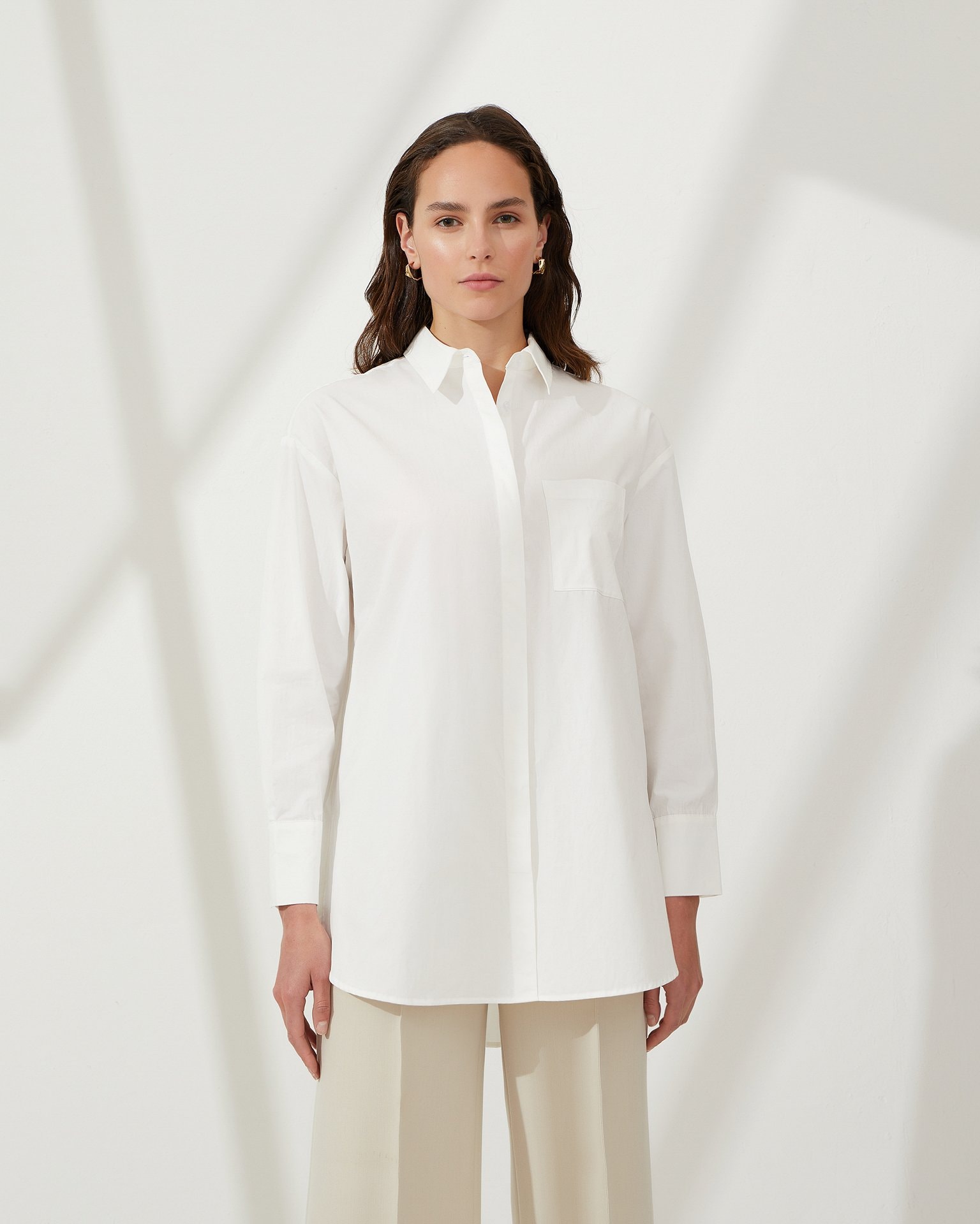 Classic cut shirt, White — photo 3