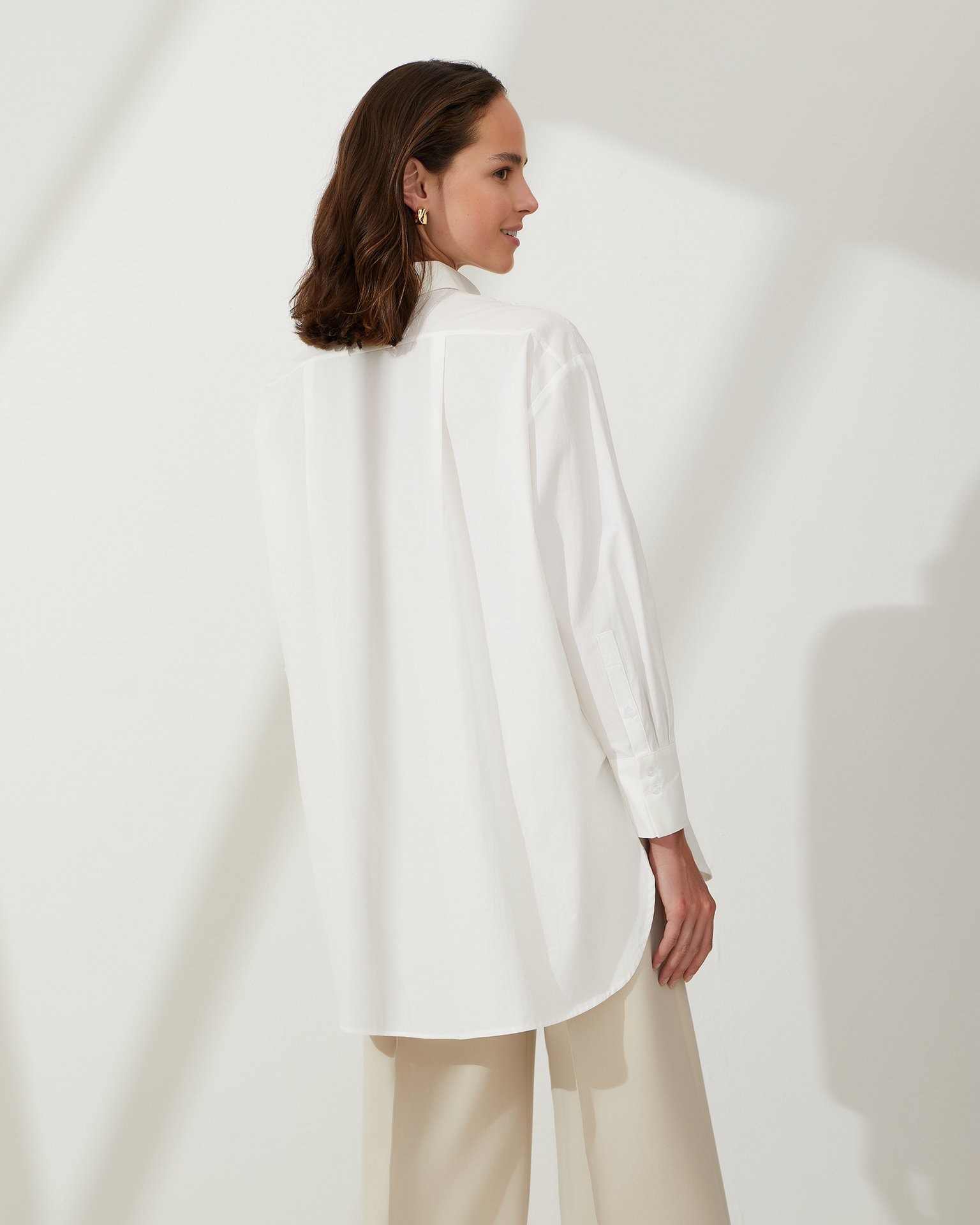 Classic cut shirt, White — photo 4