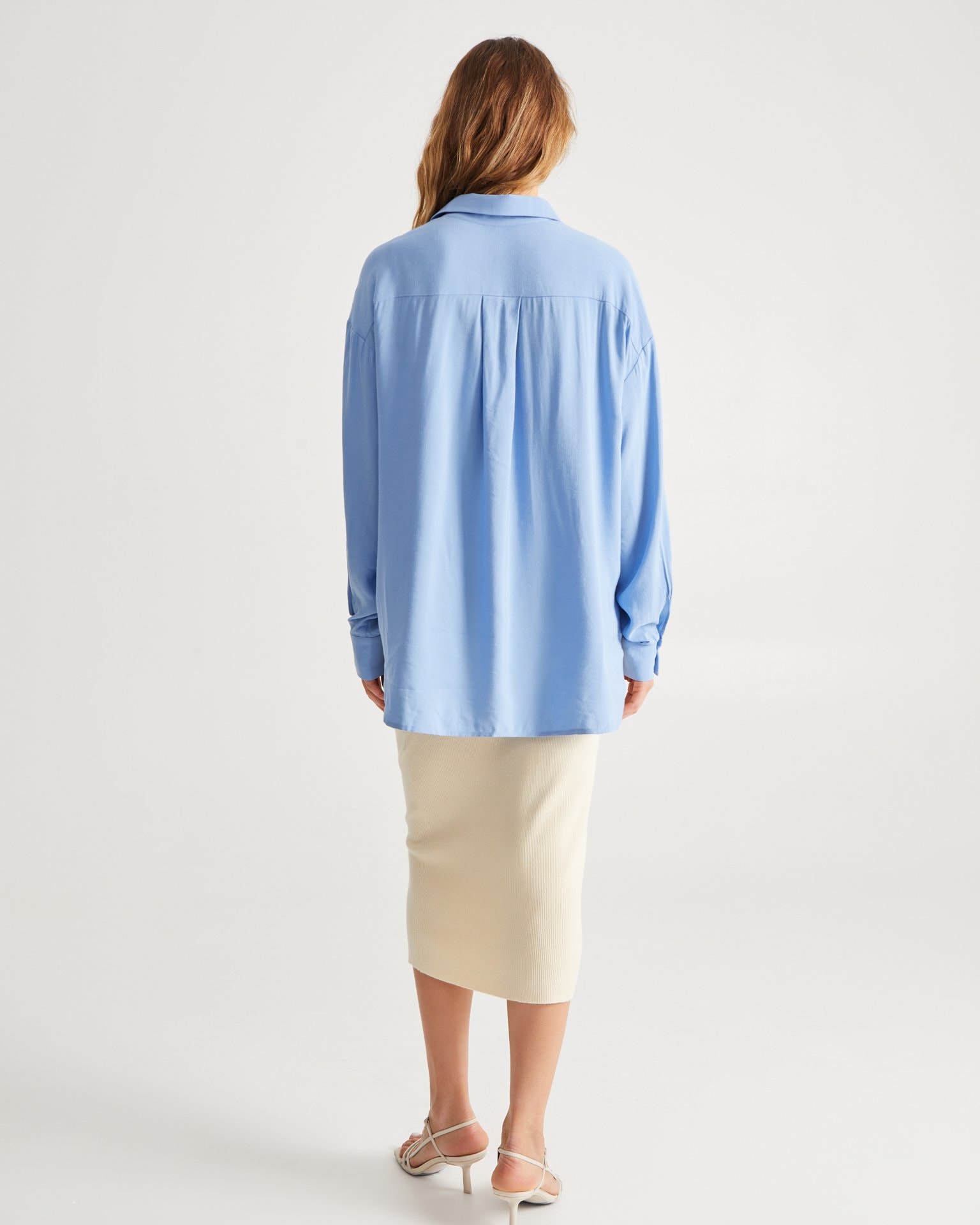 Oversized shirt, Powder Blue — photo 4