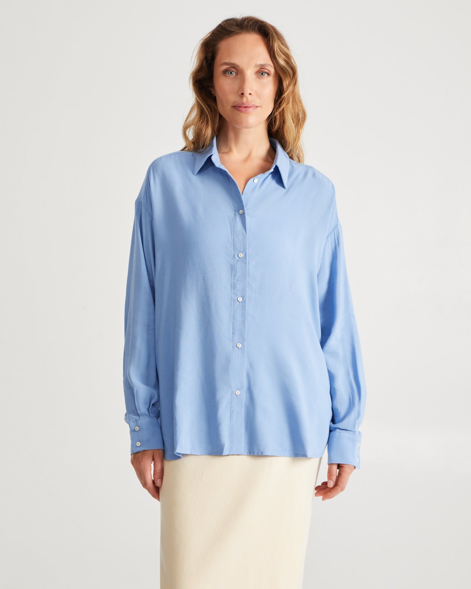 Oversized shirt, Powder Blue — photo 5