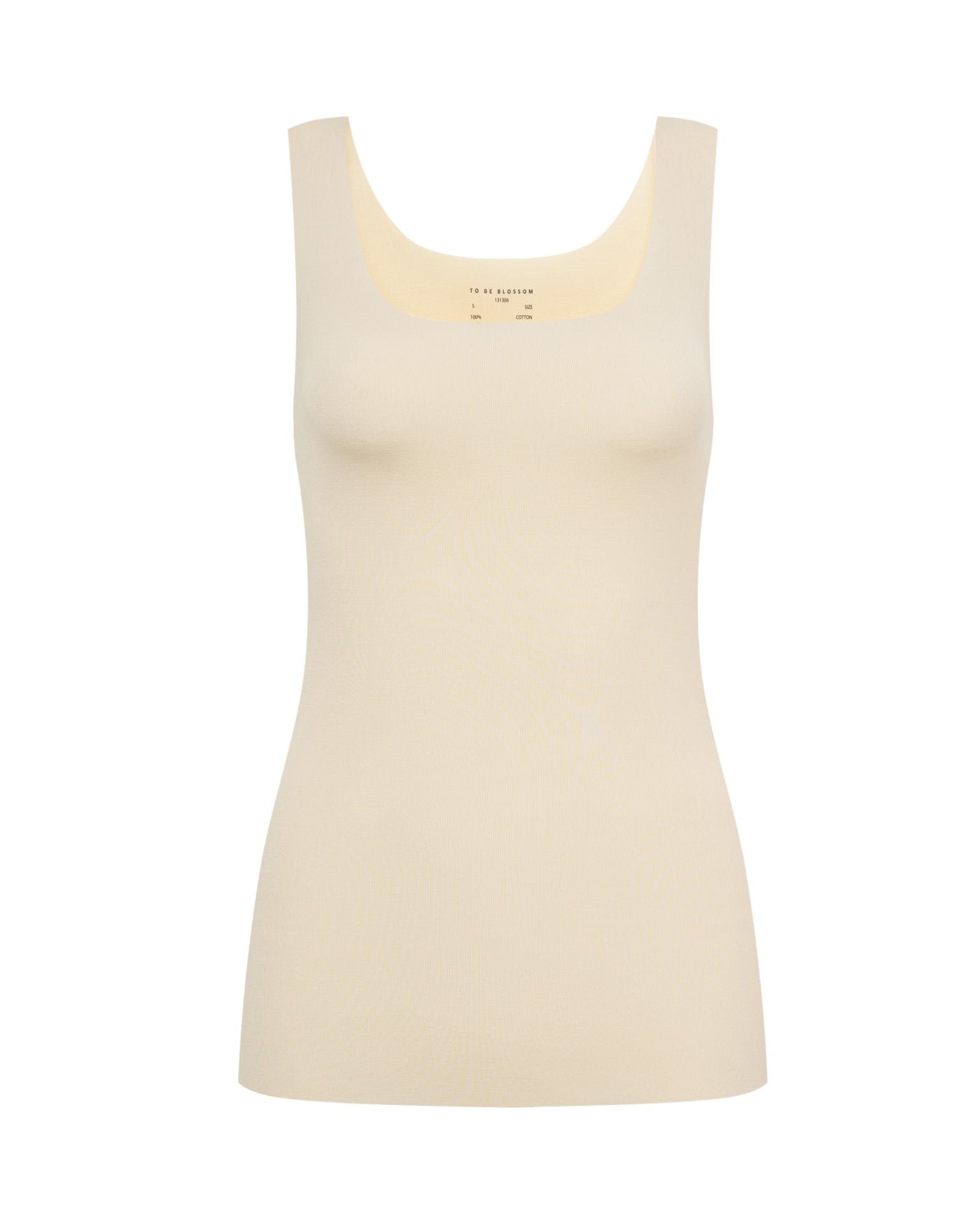 Tank top in cream hue, Milk — photo 9