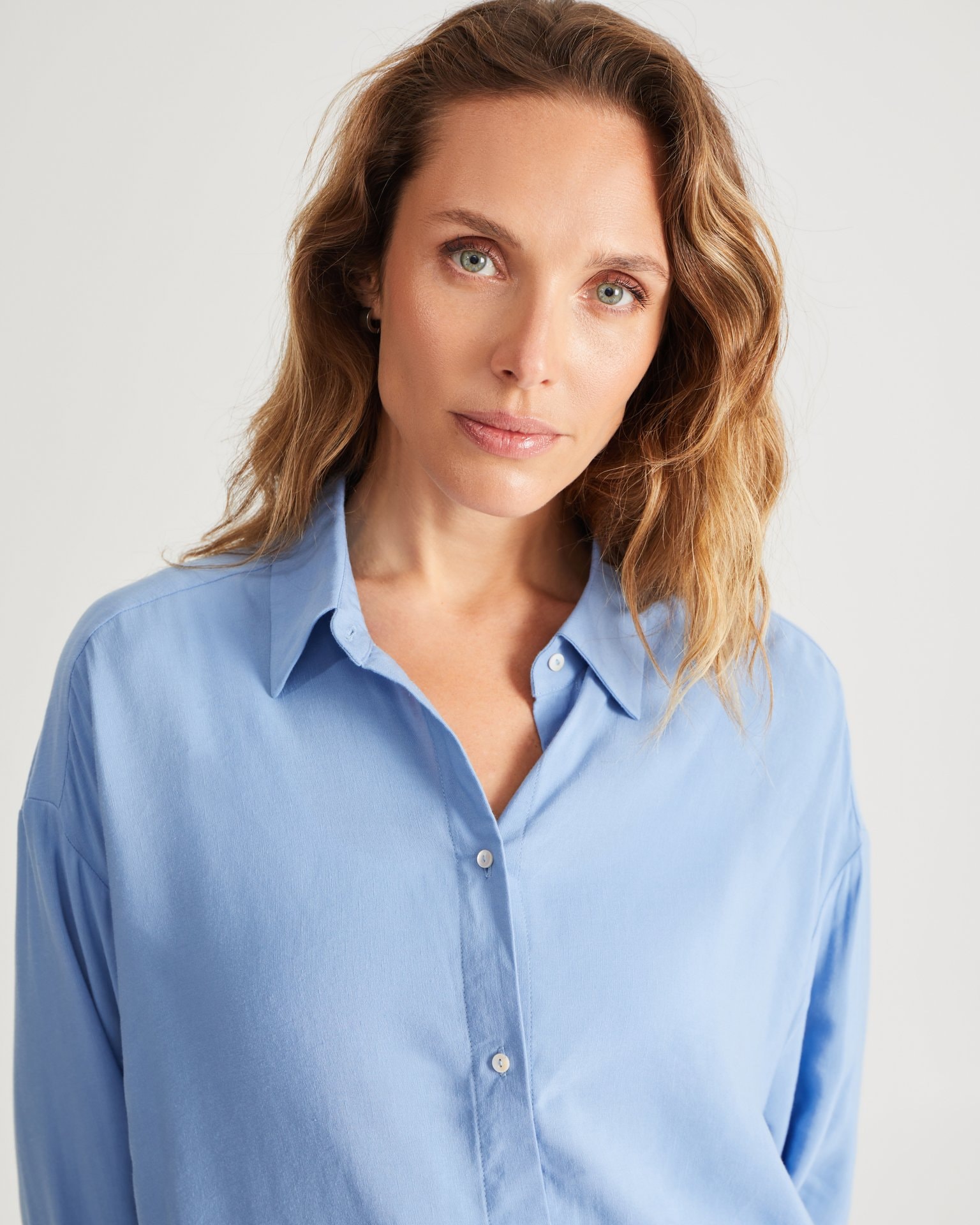 Oversized shirt, Powder Blue — photo 6