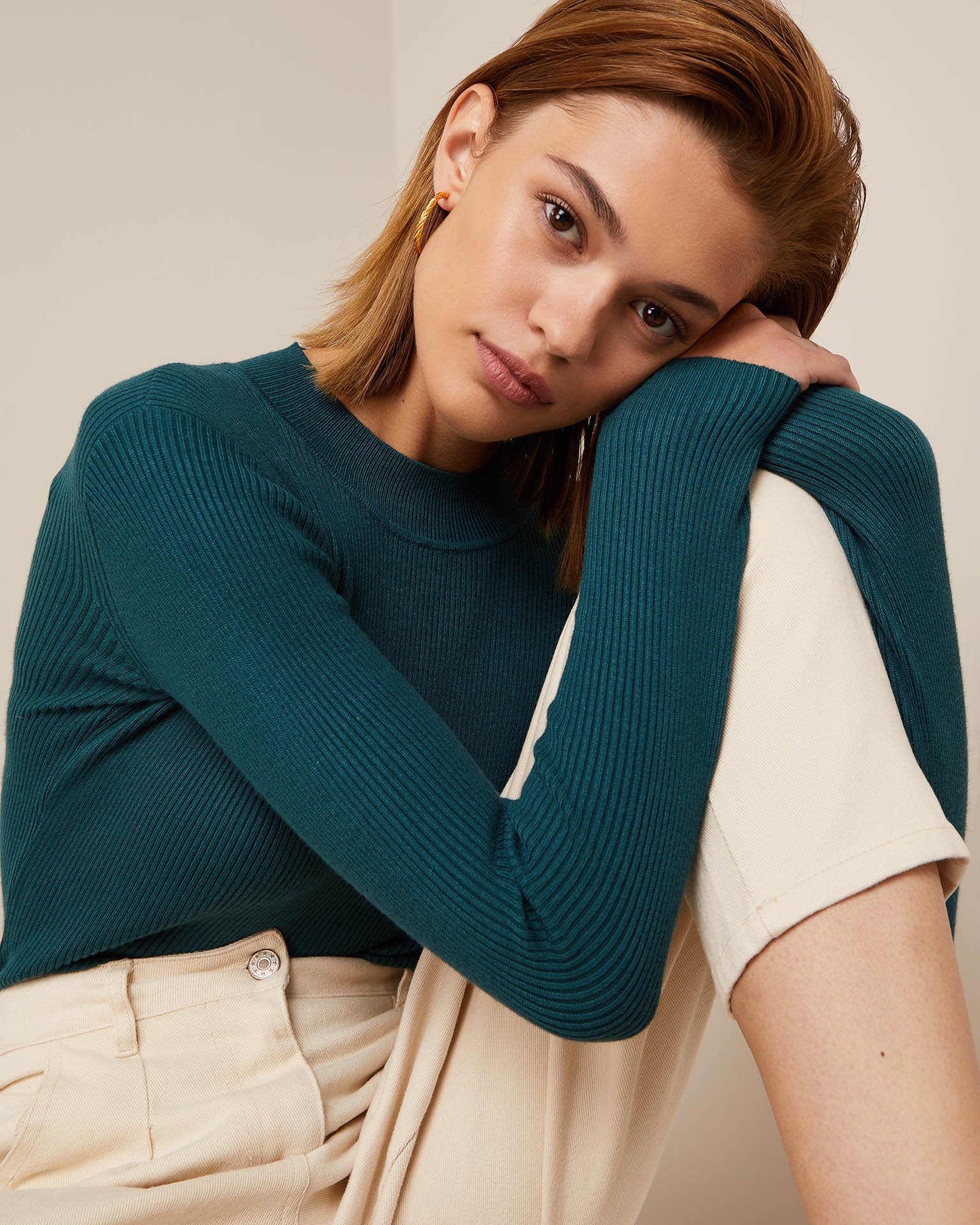 Emerald Turtleneck, Green — photo 2