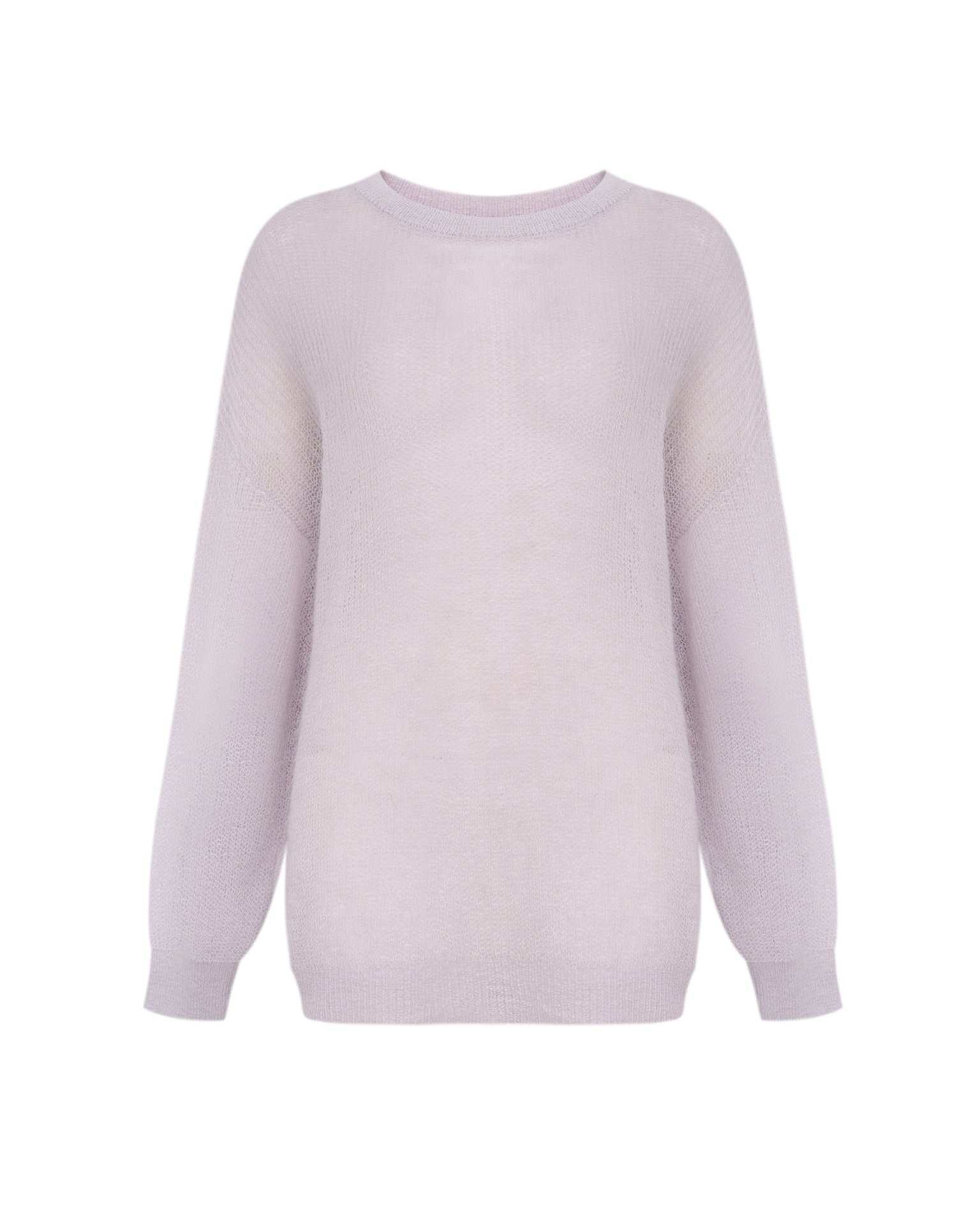 Semi-Sheer Oversized Sweater, Grey — photo 11
