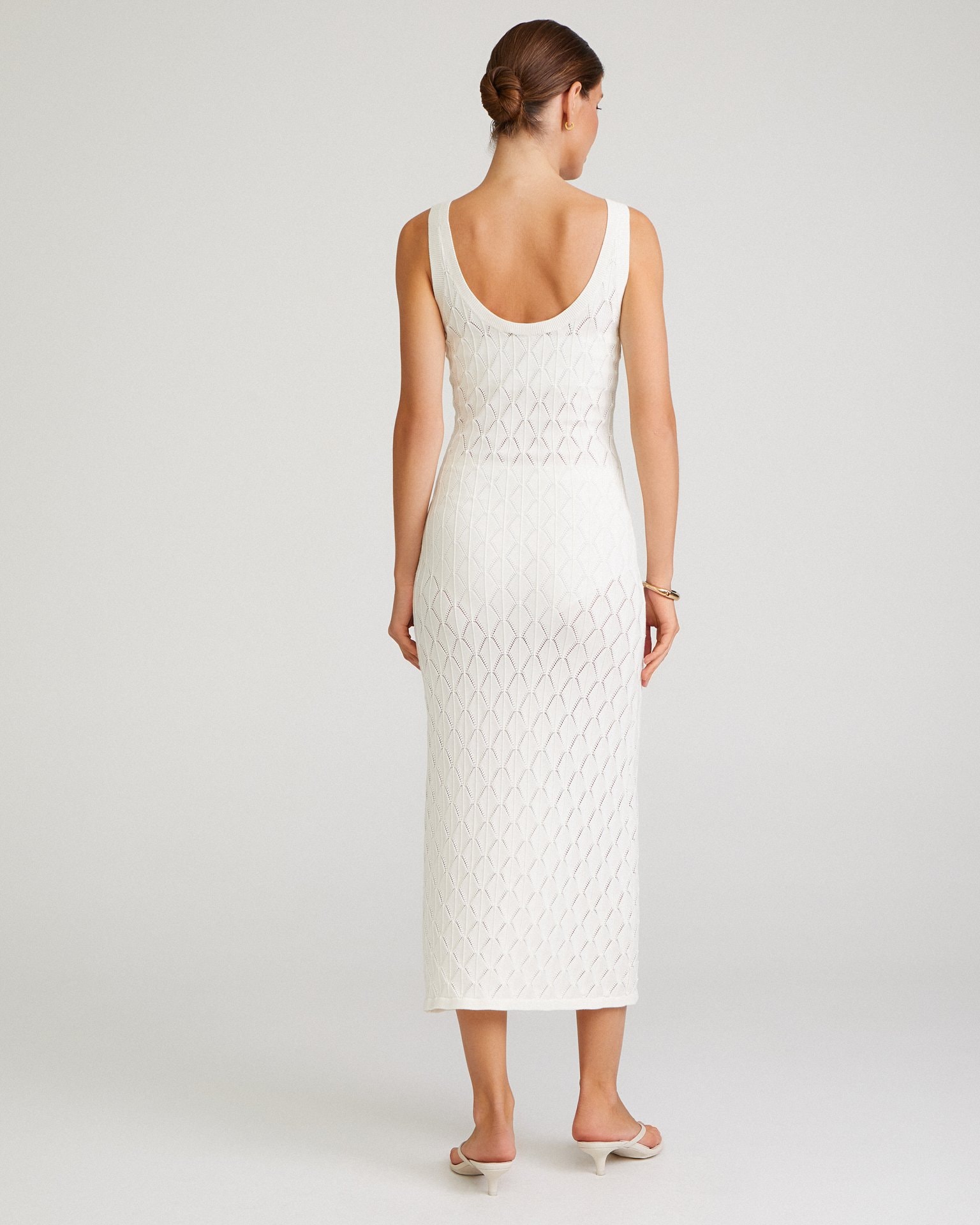 White crochet dress, White — photo 3