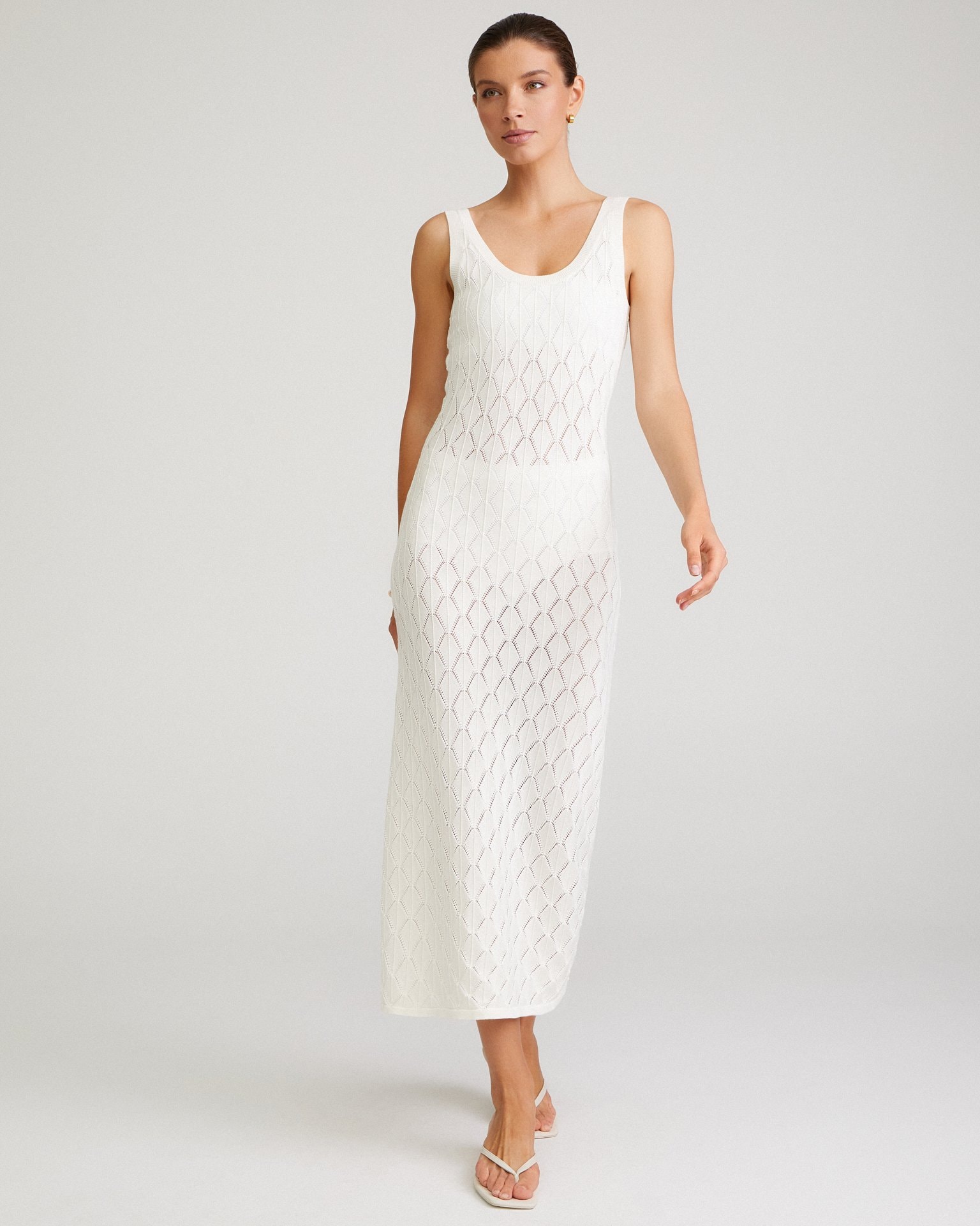White crochet dress, White — photo 8