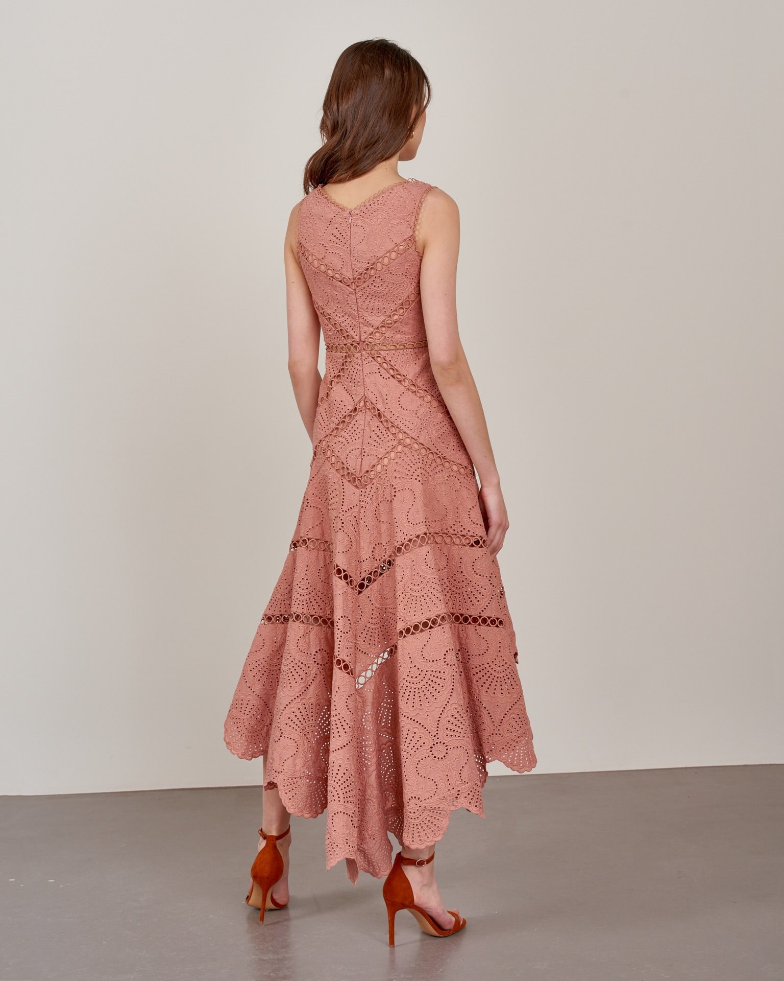 Dress with asymmetrical skirt, Pink — photo 3
