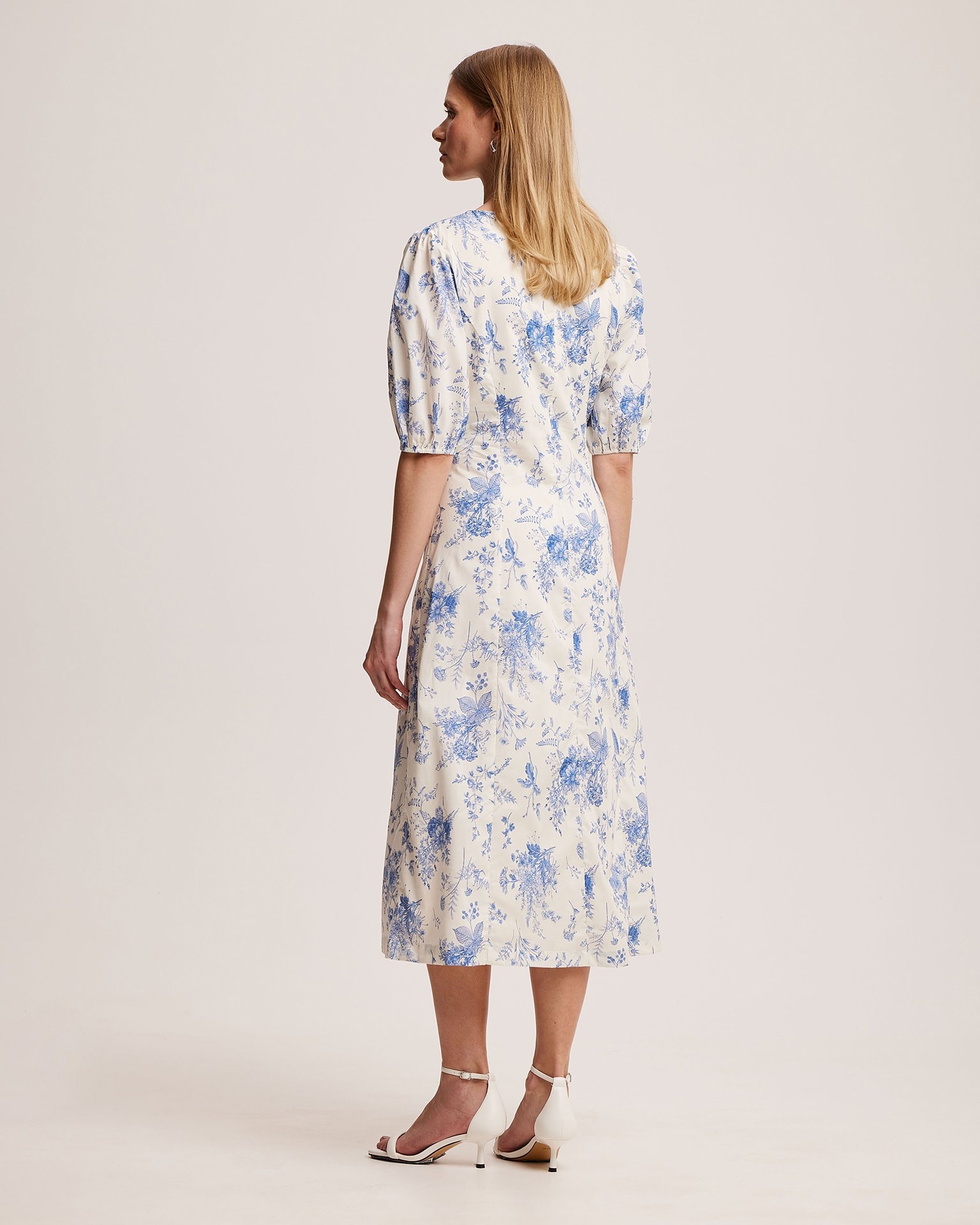 Dress with Flora print, White — photo 4
