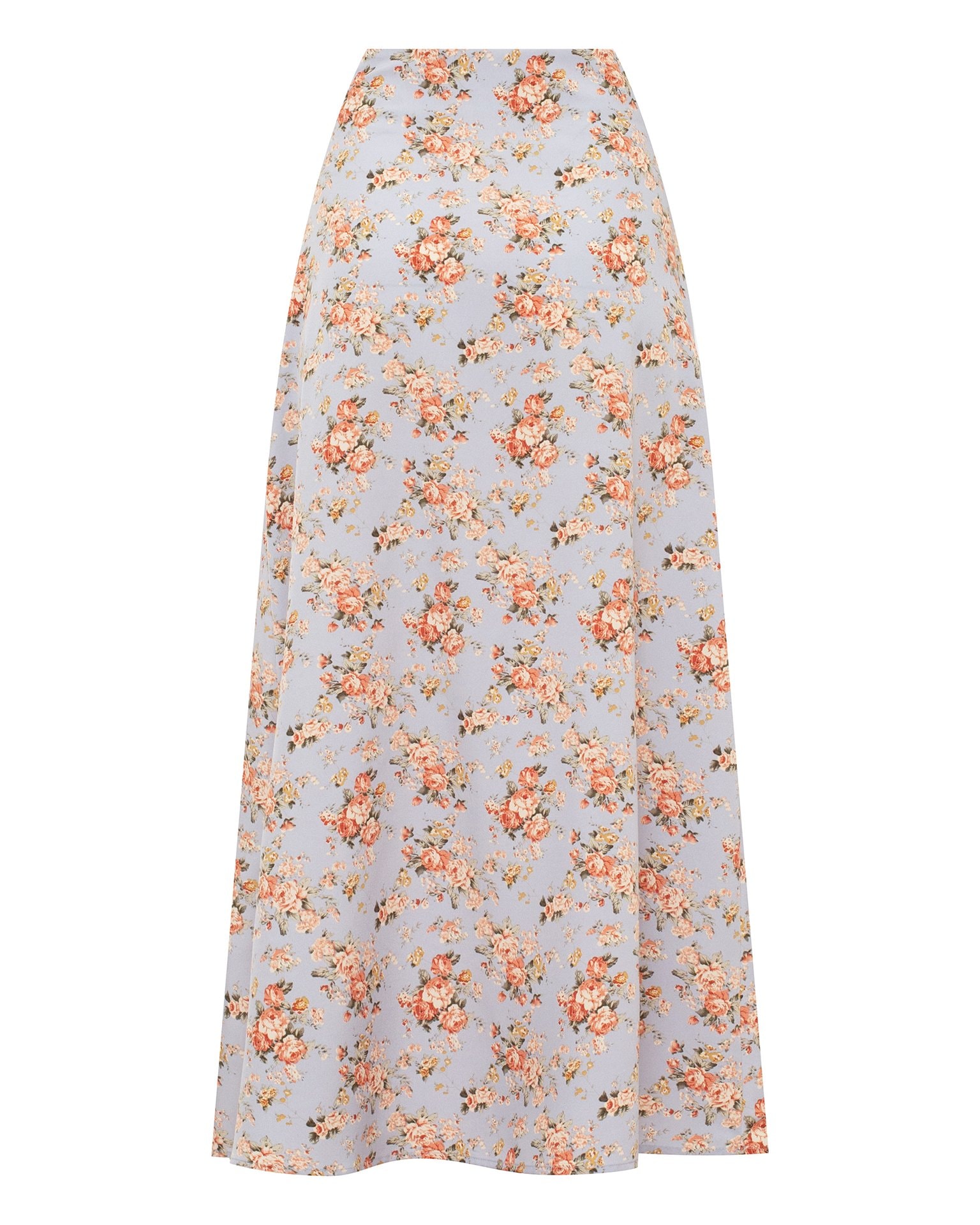 Skirt with floral print, Grey-Blue — photo 7