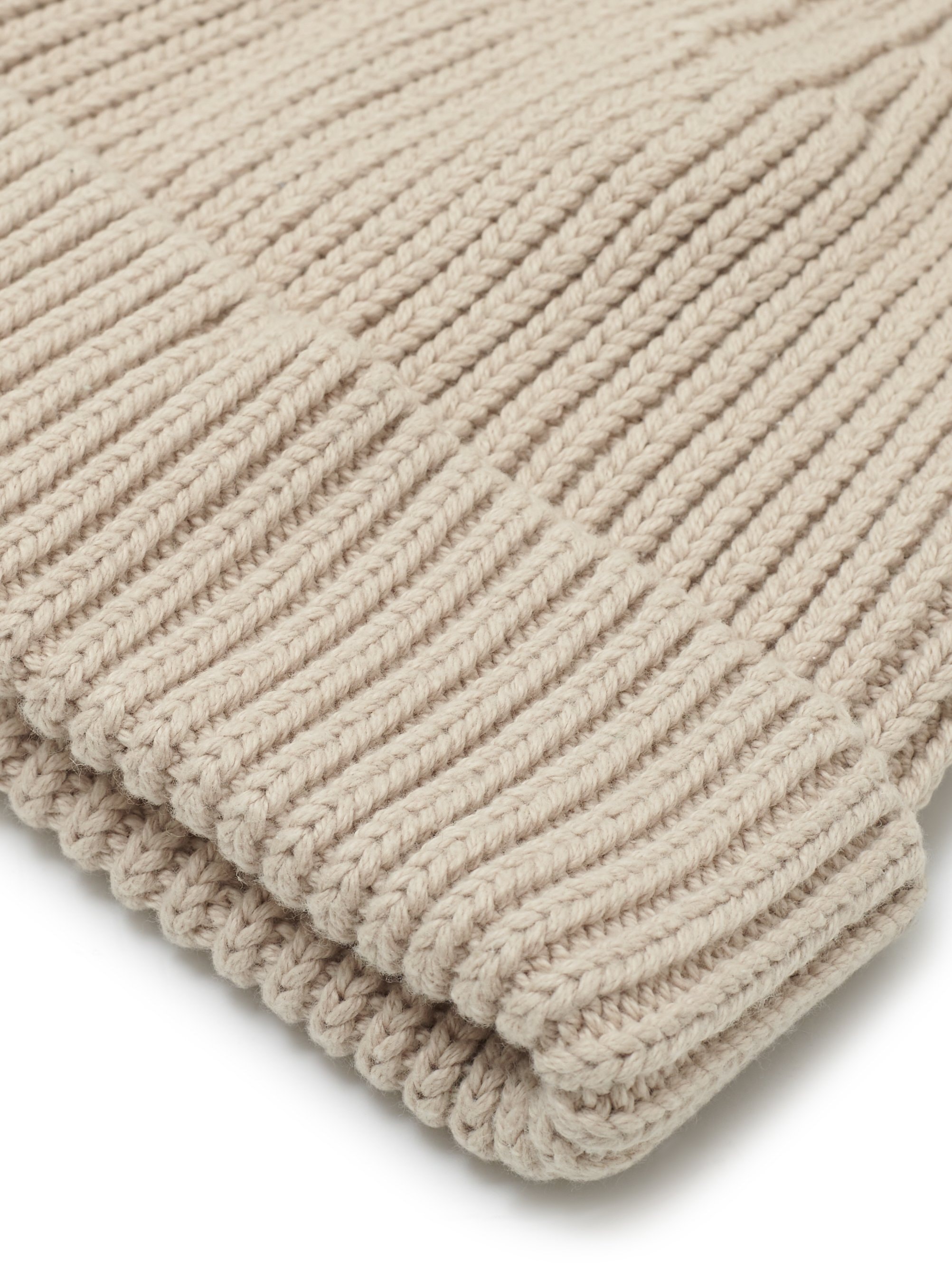 Beige knitted beanie, Beige — photo 4