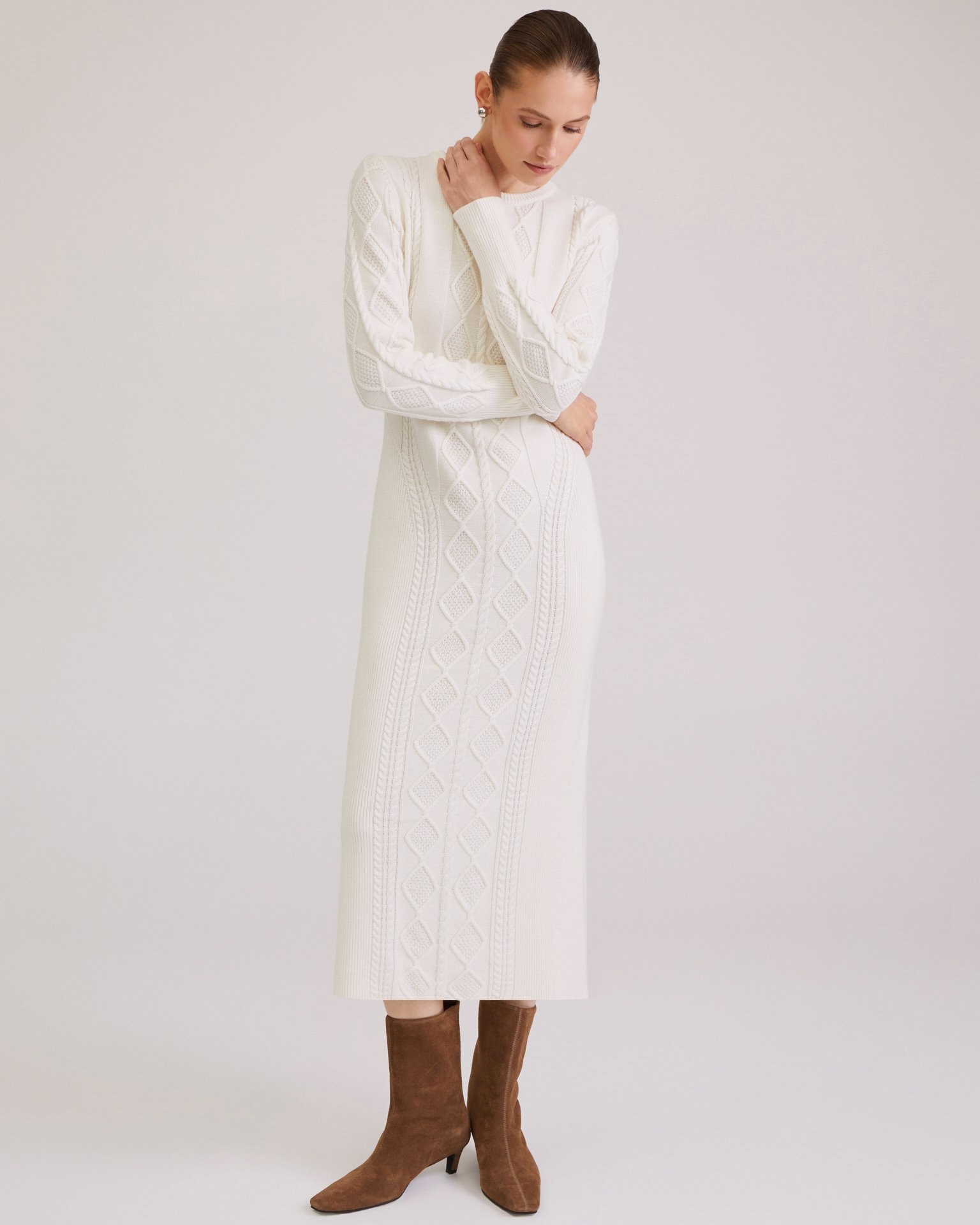 Knit dress, Milk — photo 5