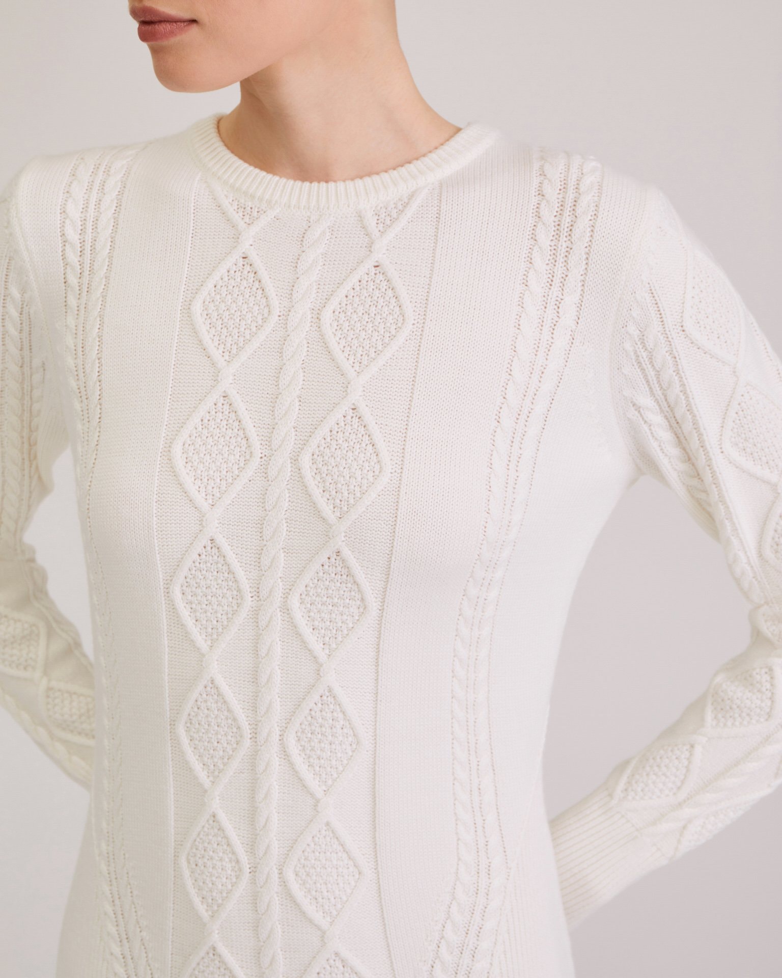 Knit dress, Milk — photo 8