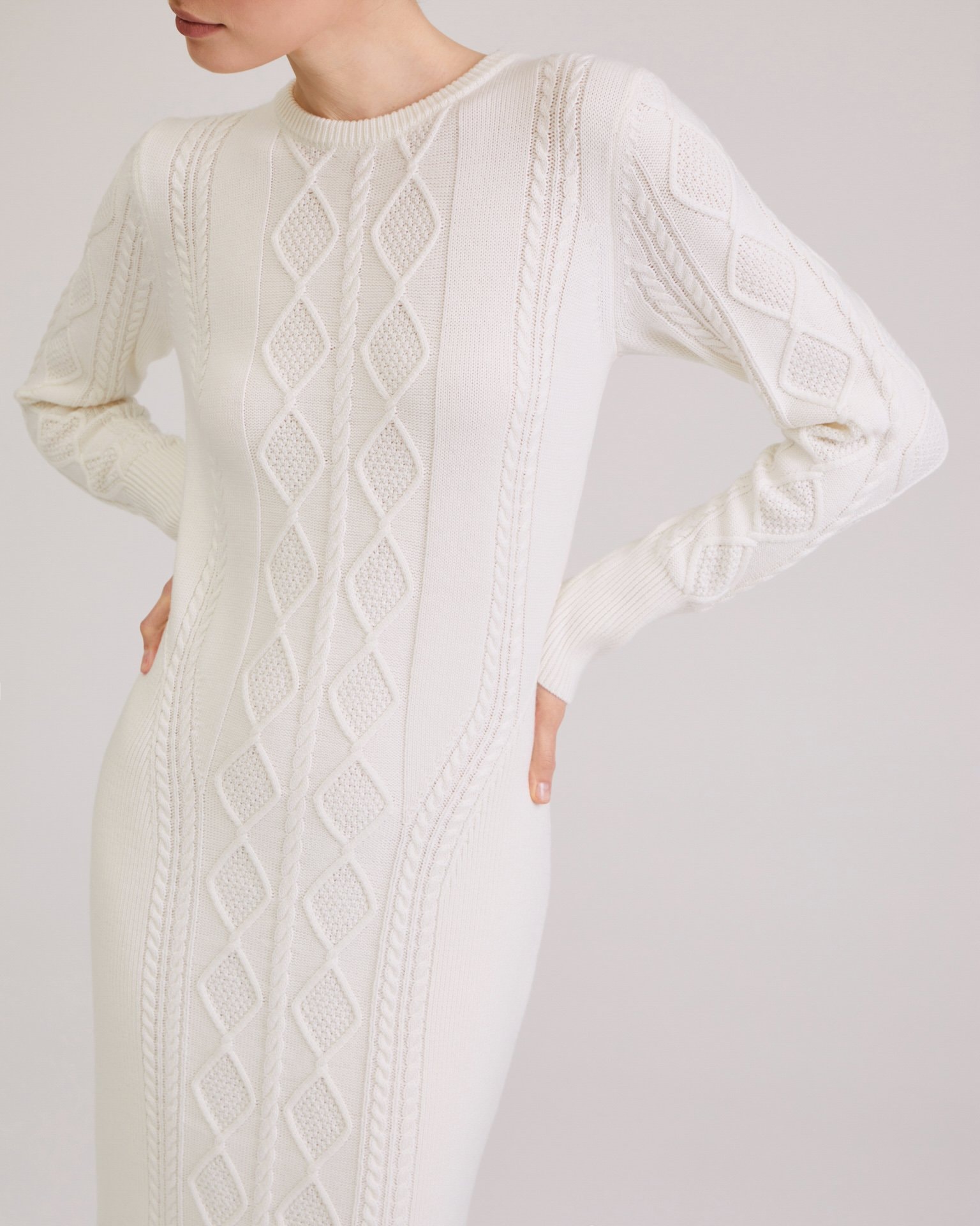 Knit dress, Milk — photo 2