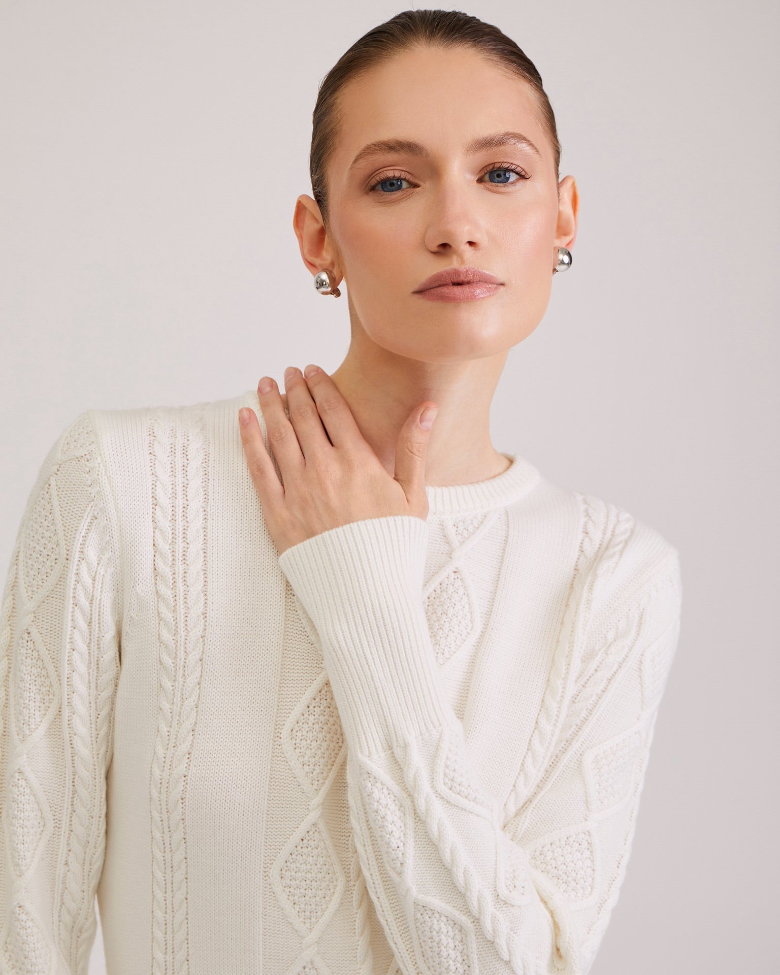 Knit dress, Milk — photo 7