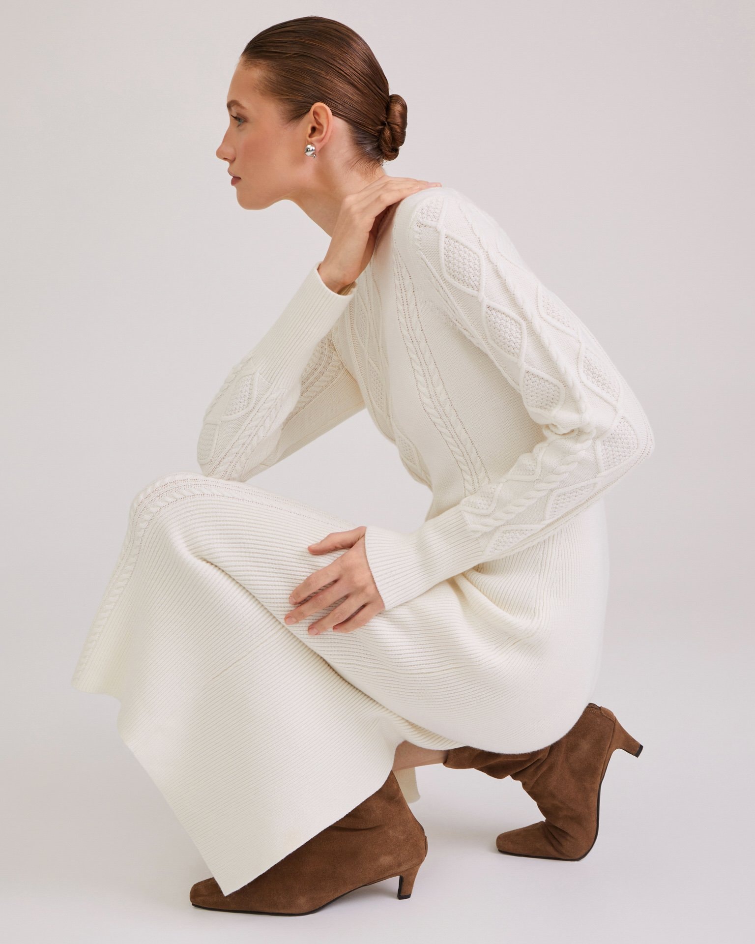 Knit dress, Milk — photo 4