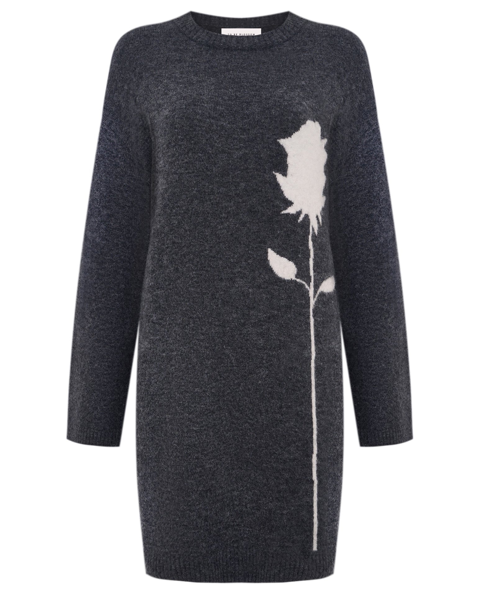 Loose-fit wool dress, Dark Grey — photo 2