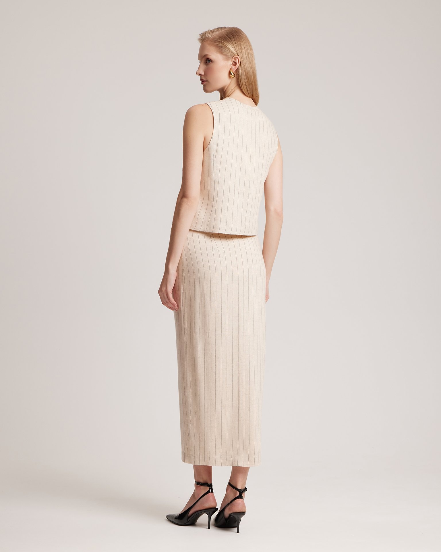 Linen skirt, Light Beige — photo 3
