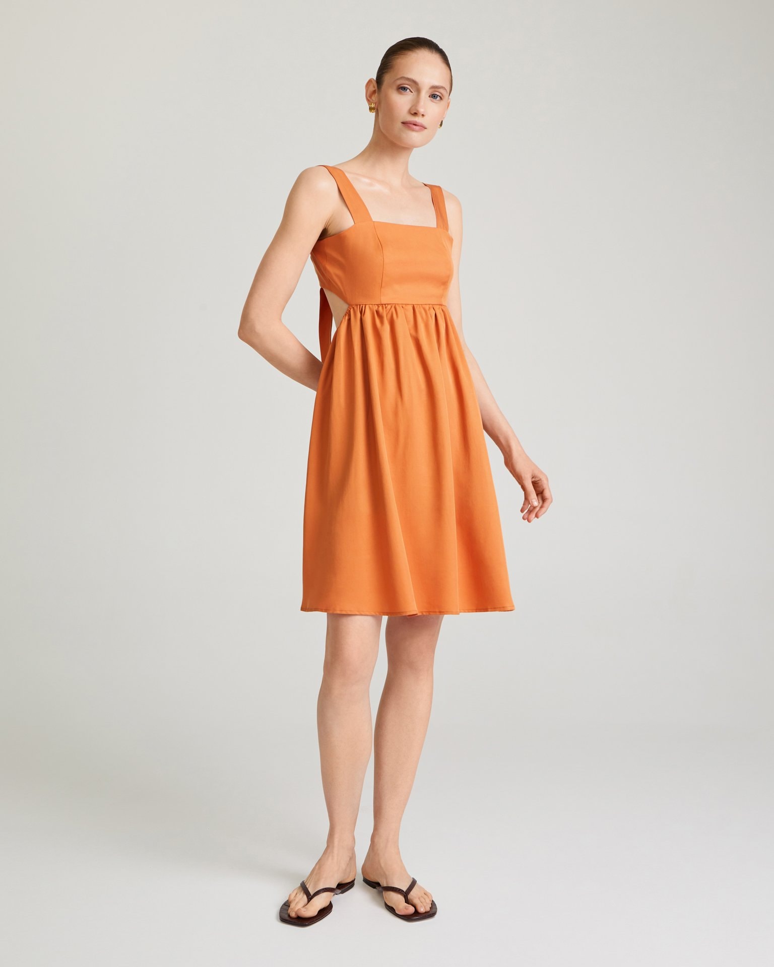 Backless Dress, Terracotta