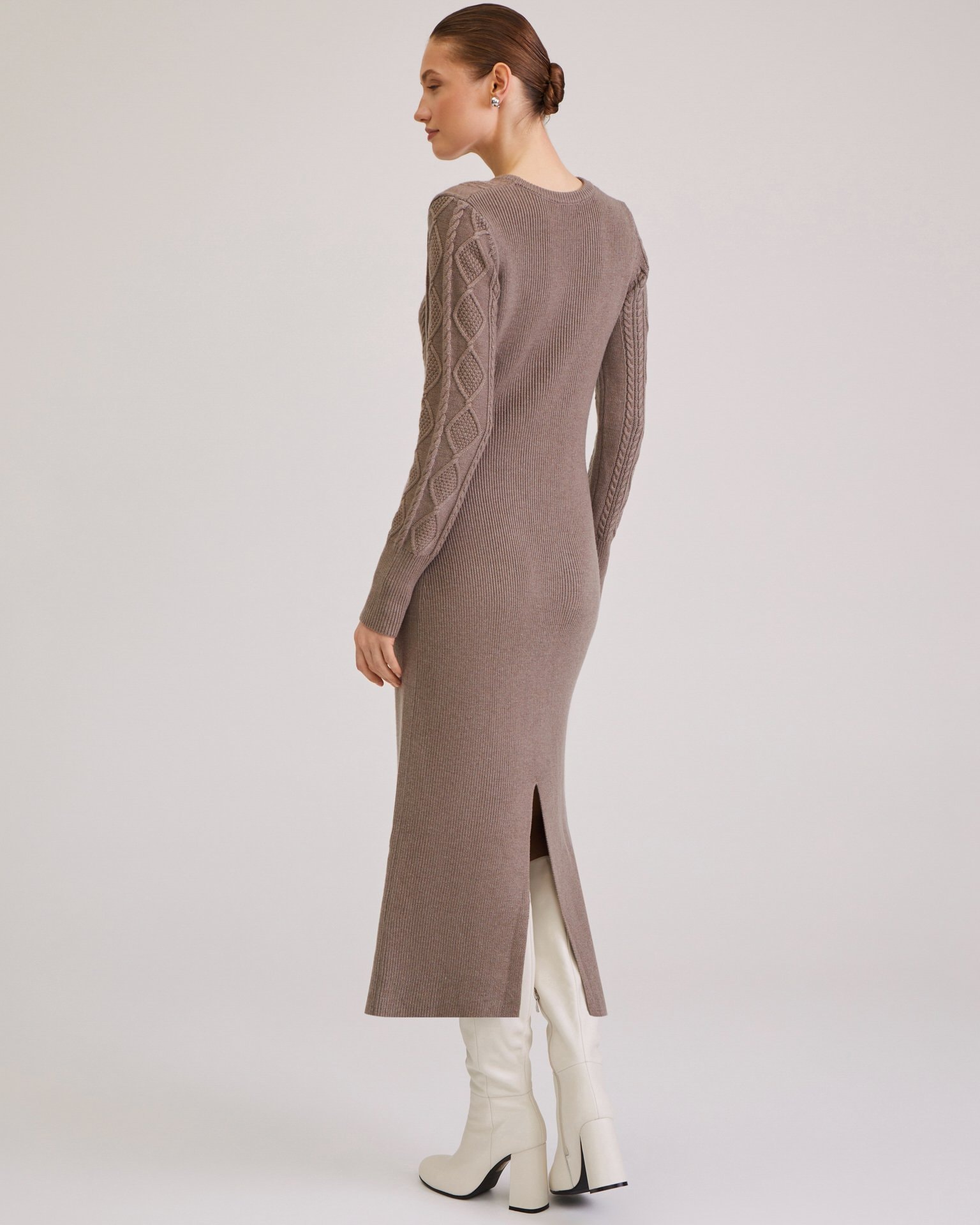 Knitted dress, Brown — photo 2