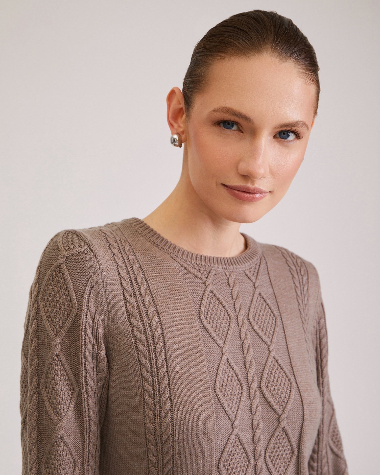 Knitted dress, Brown — photo 6