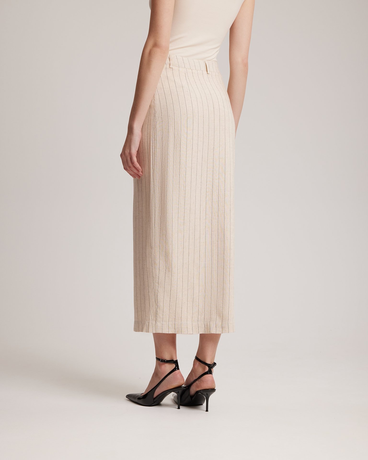Linen skirt, Light Beige — photo 5