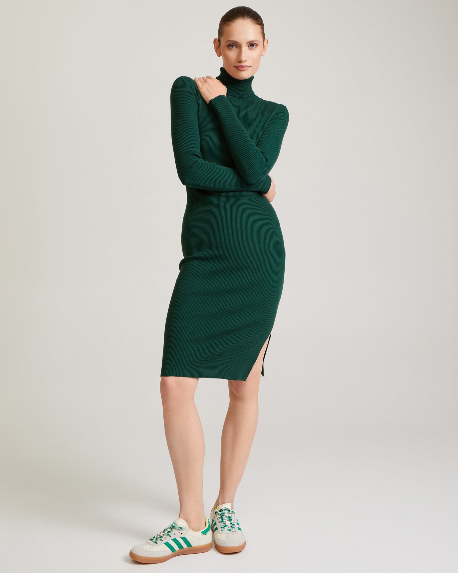 Viscose dress, Dark Green — photo 2