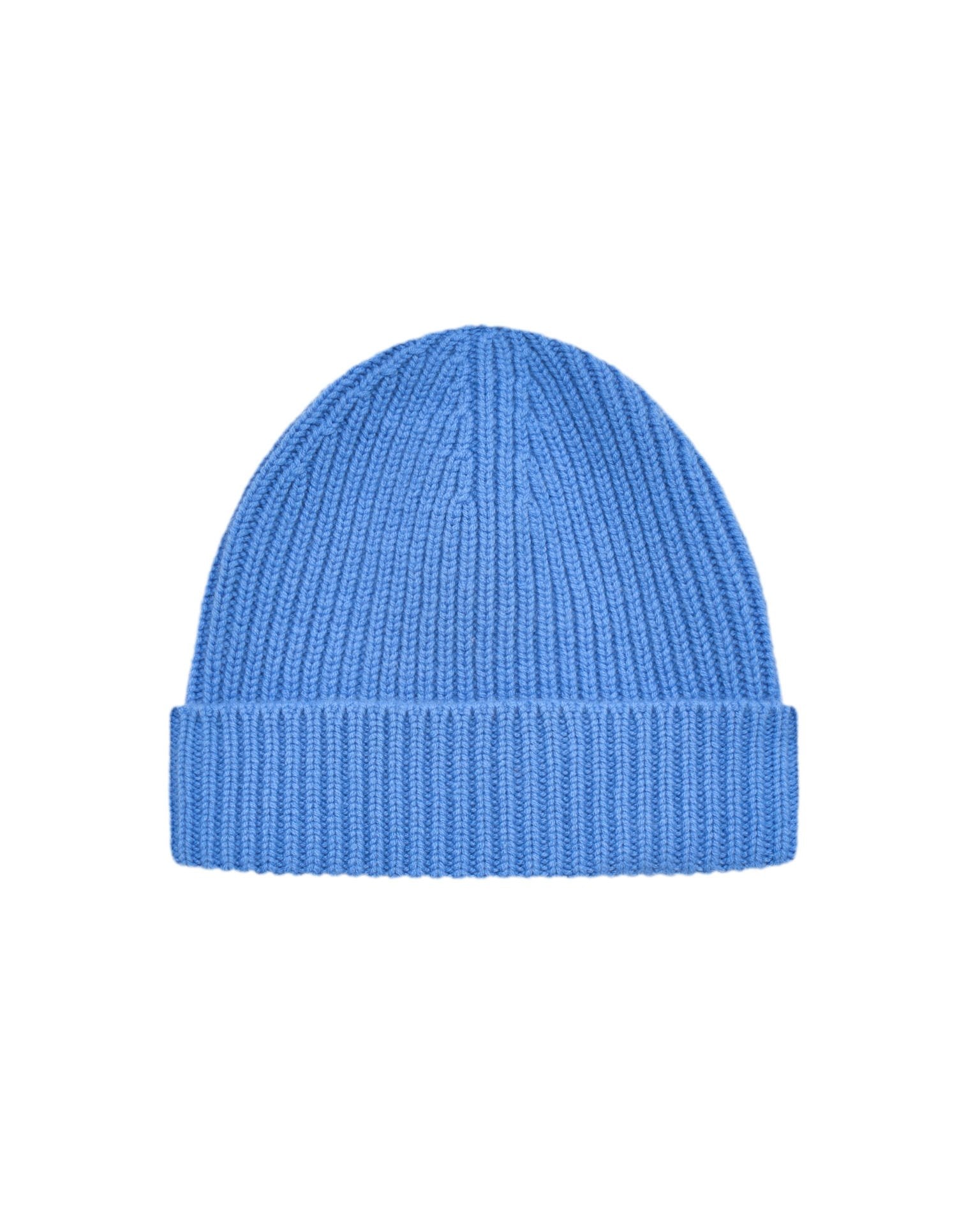 Wool and cashmere beanie, Sky Blue