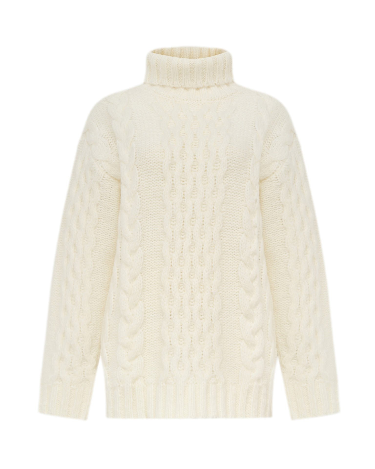 Cable-knit jumper, Milky — photo 3