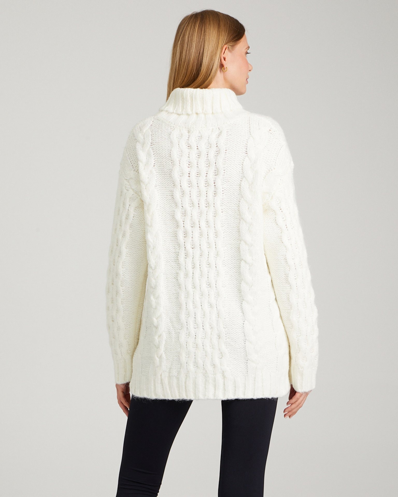 Cable-knit jumper, Milky — photo 10