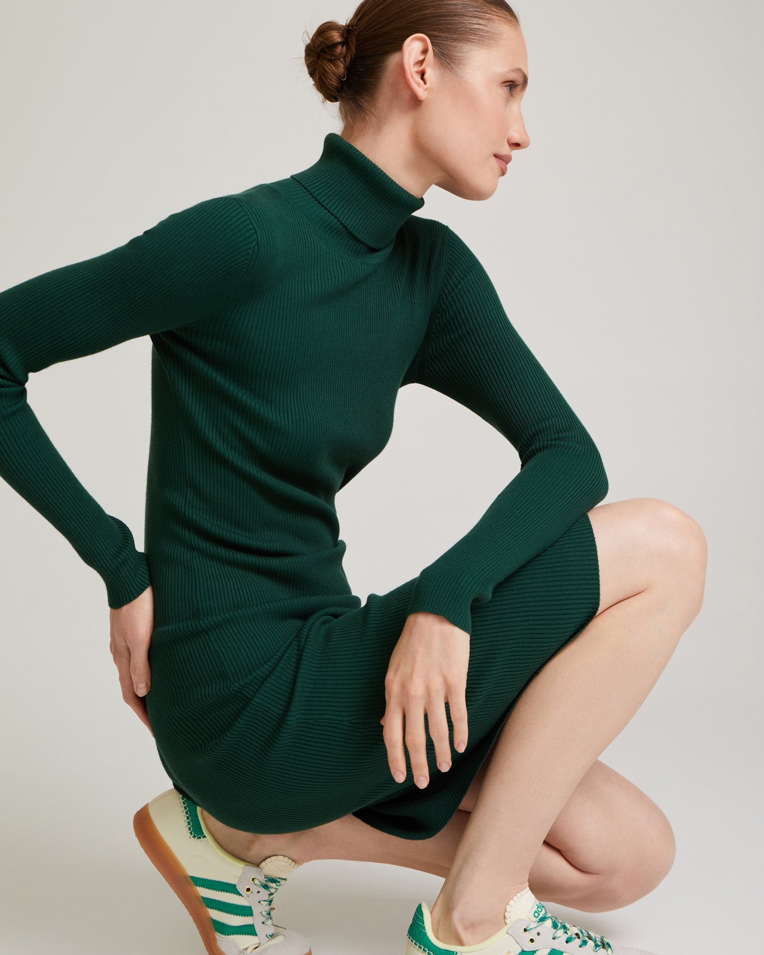 Viscose dress, Dark Green